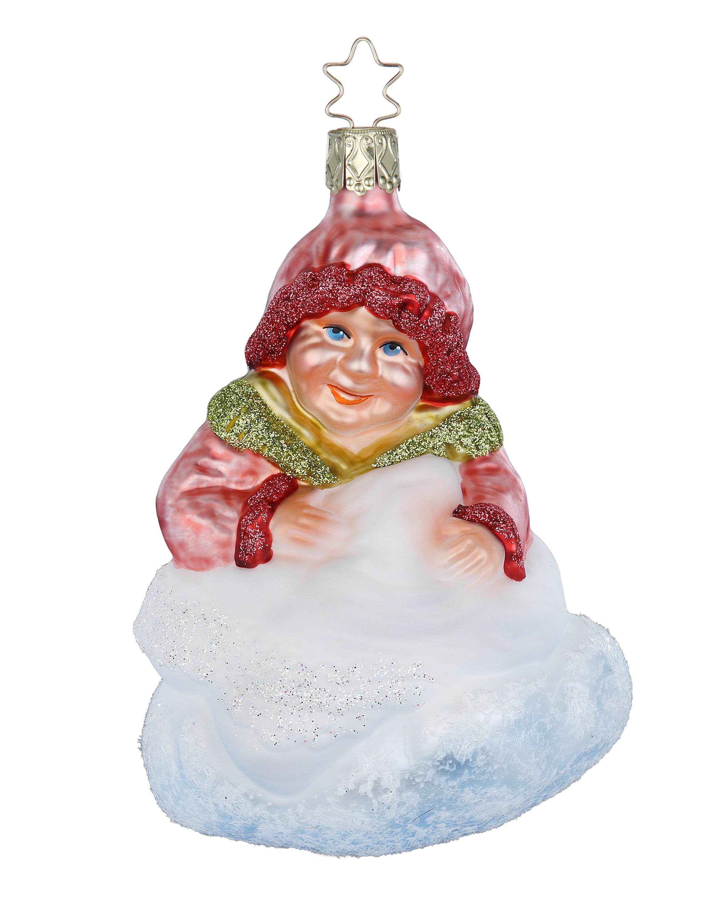 Glaskugel Anhänger Frau Holle, 12.5 cm von Inge Glas