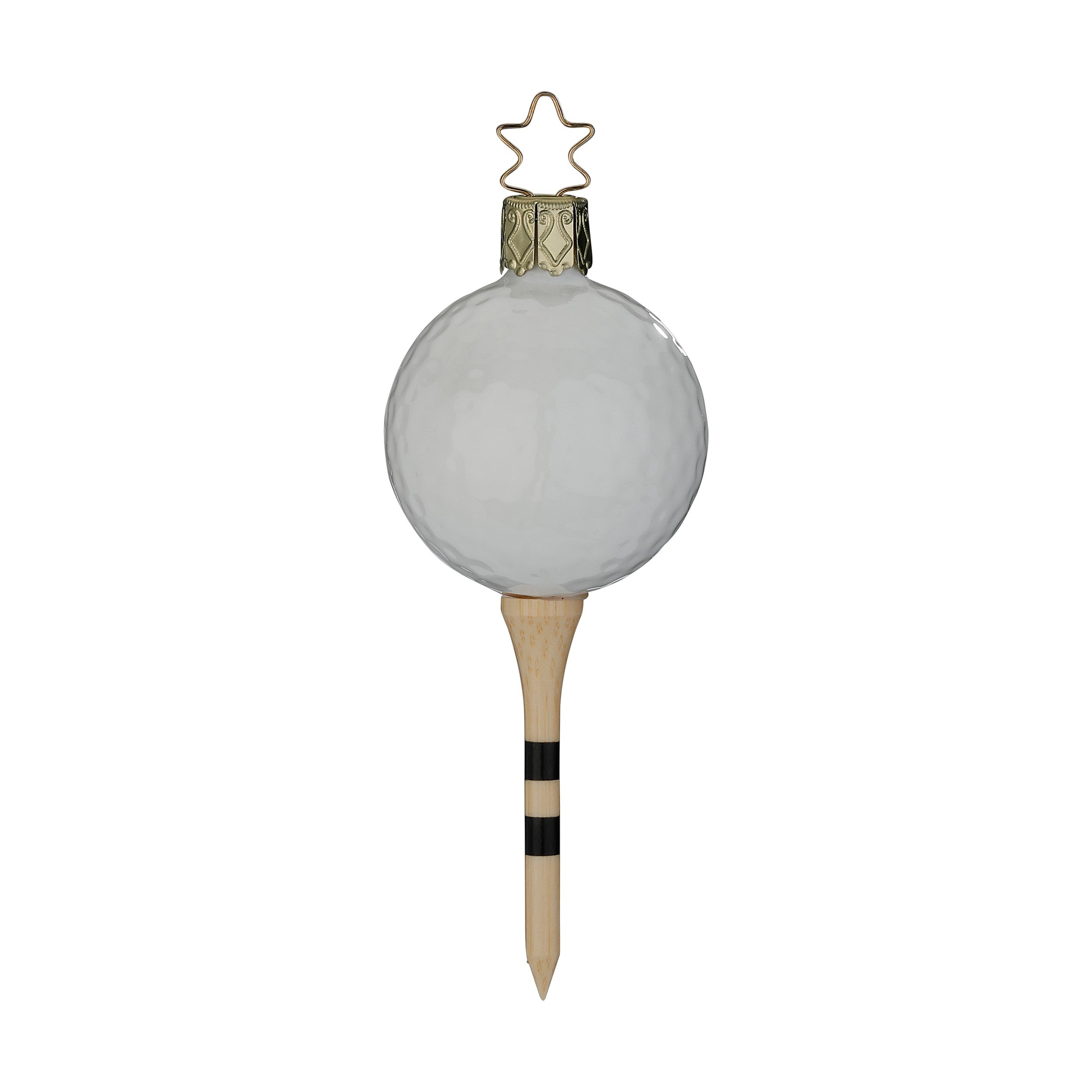 Glaskugel Anhänger, Golfball, Bereit zum Abschlag, 11 cm