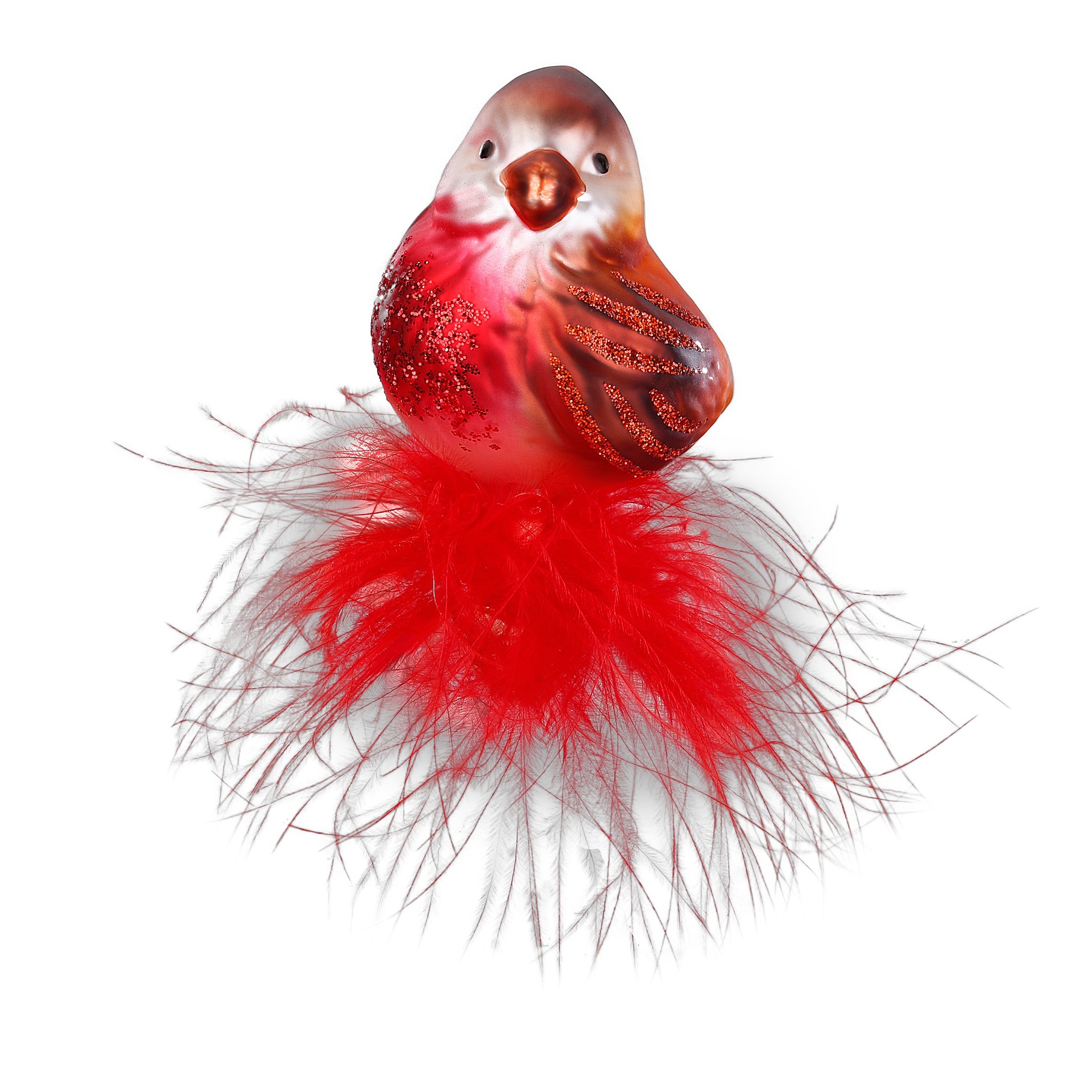 Clip Vogel Glaskugel Birkenzeisig, 7,0cm