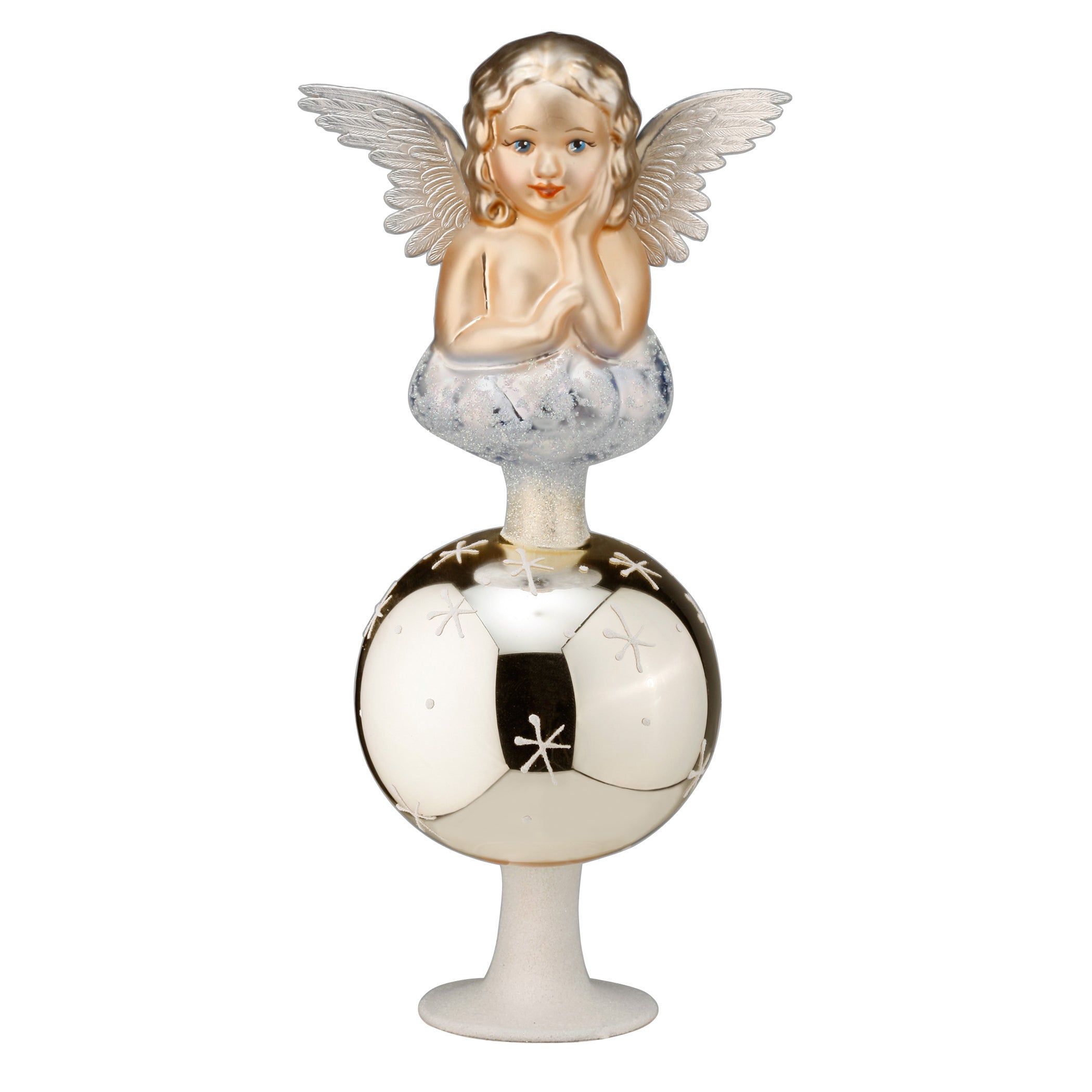Christbaumspitze Sanfter Engel, Spitze 22 cm 10039S014 von INge Glas