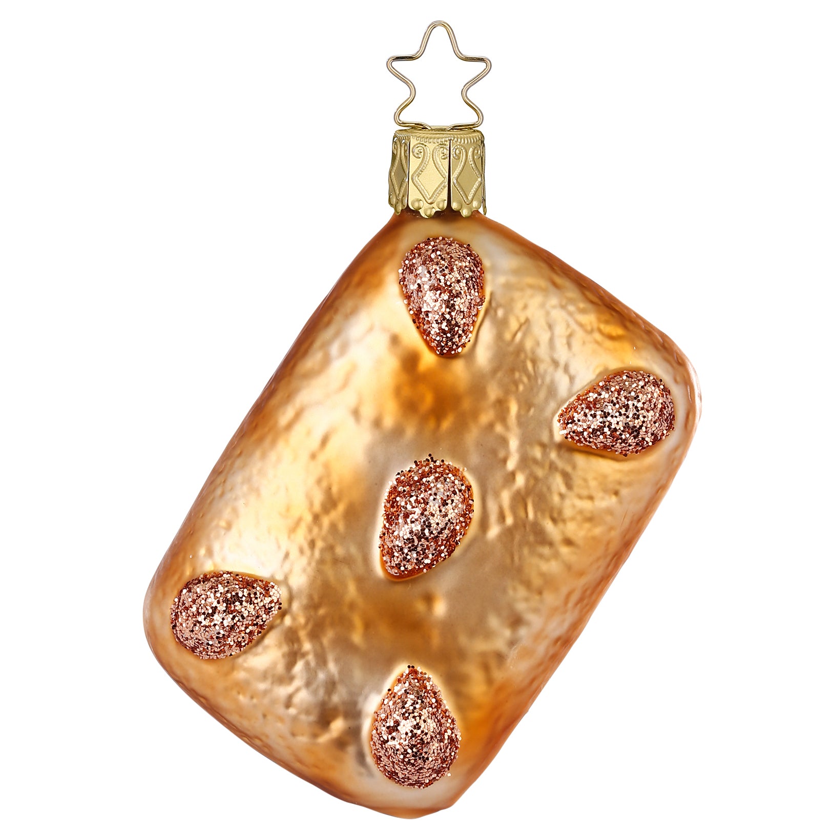 Glass ball pendant gingerbread, 8.5 cm