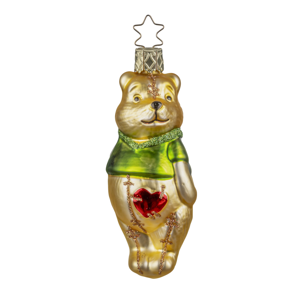 Glaskugel Anhänger Geliebter Bär, 9.5 cm 10057S026 Inge Glas