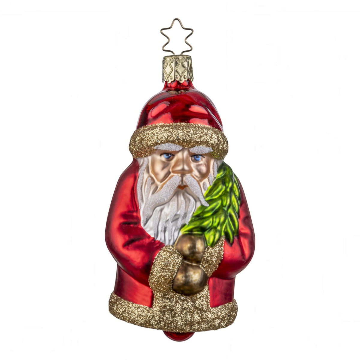 Glaskugel Anhänger Nikolausglocke, 11.5 cm 10075S026 Inge Glas