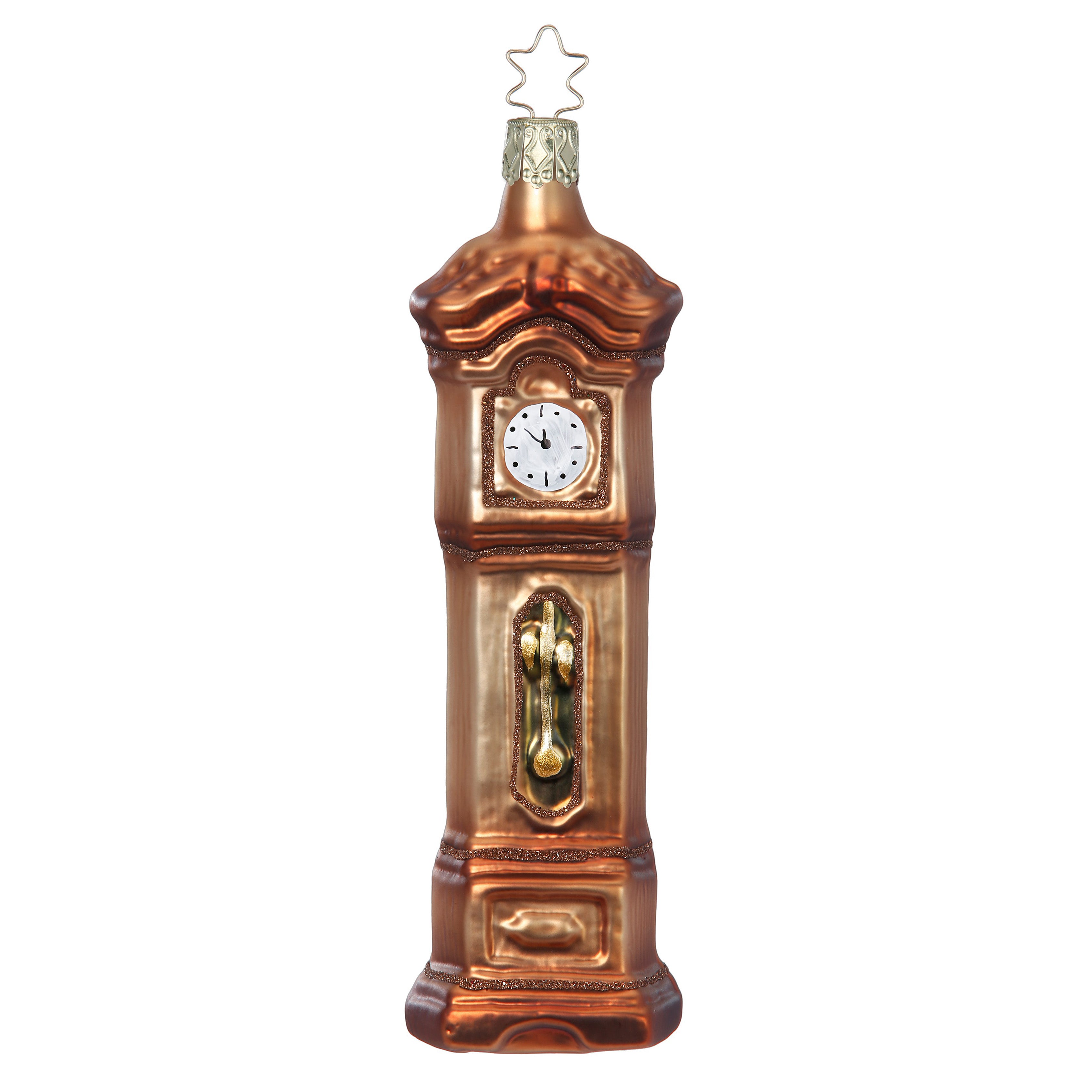 Glass ball pendant grandfather clock, 15.0cm