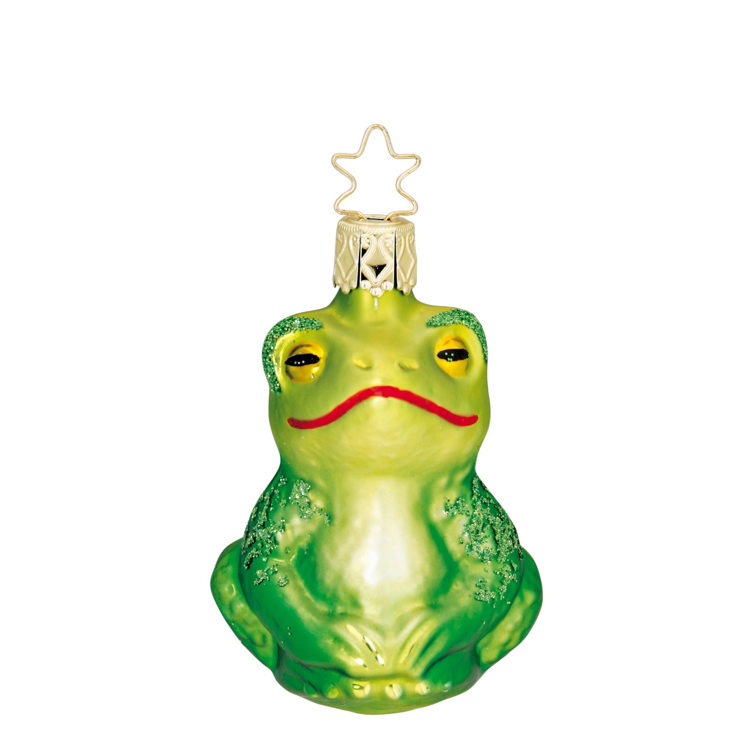 Glaskugel Anhänger Frosch Tümpel-Casanova grün, 7.5 cm 10093S008 Inge Glas