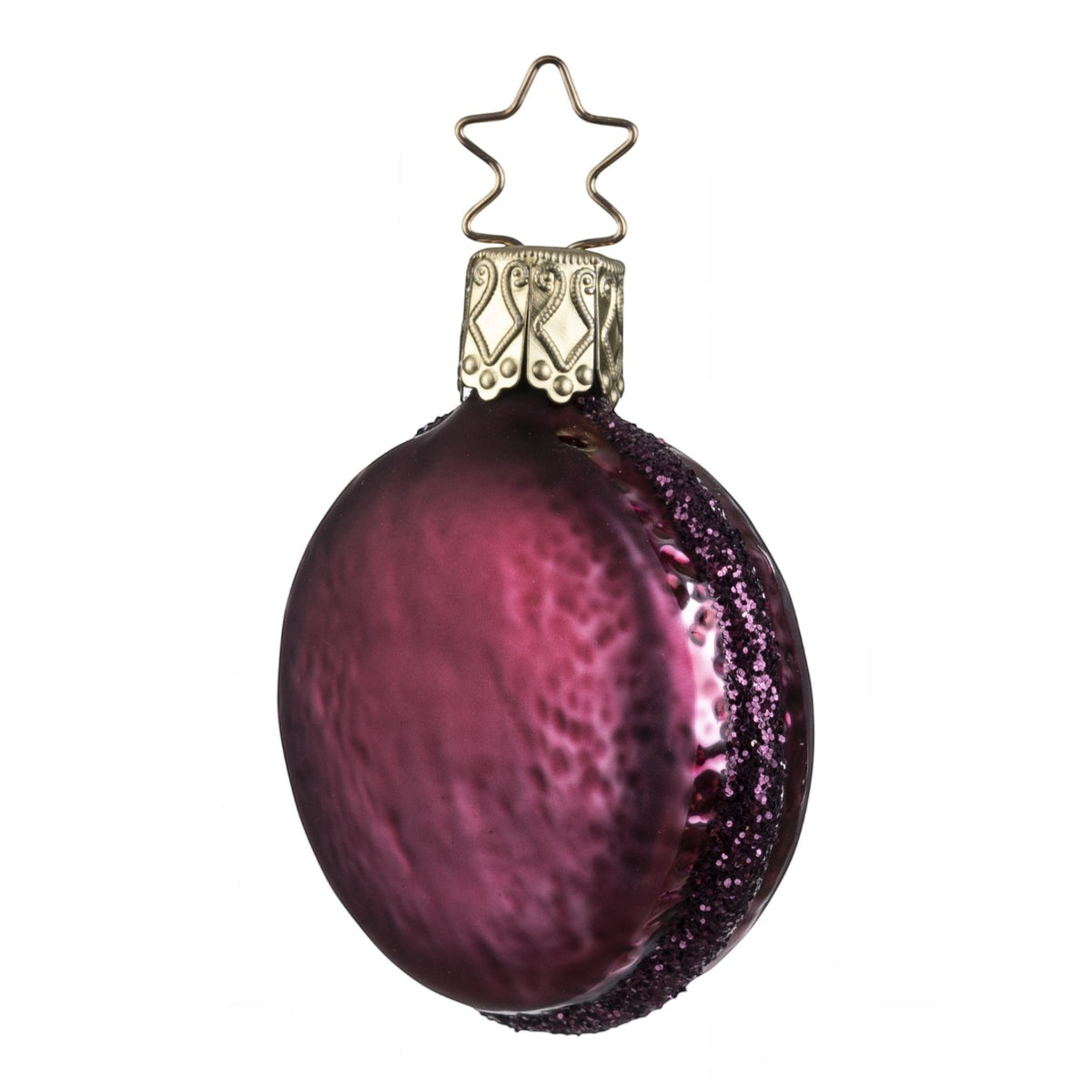 Glaskugel Anhänger Cranberry Macaron, 5.5 cm 10108S026 Inge Glas