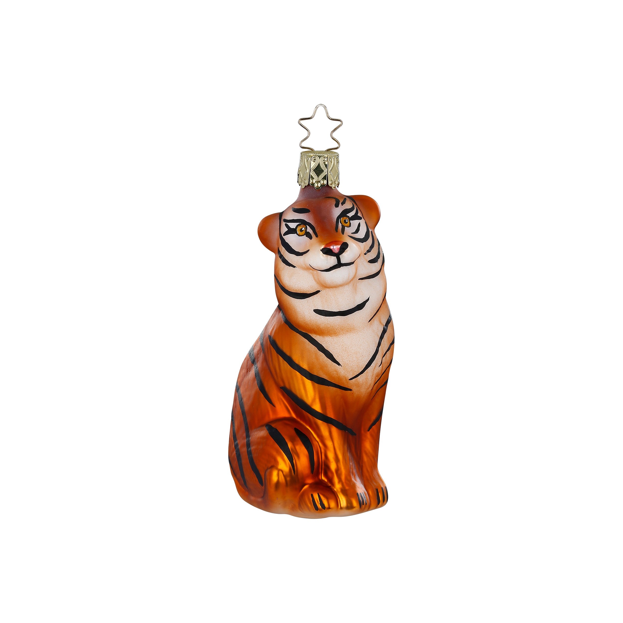 Glaskugel Hänger Tiger, 10.5 cm 10126S025 Inge Glas