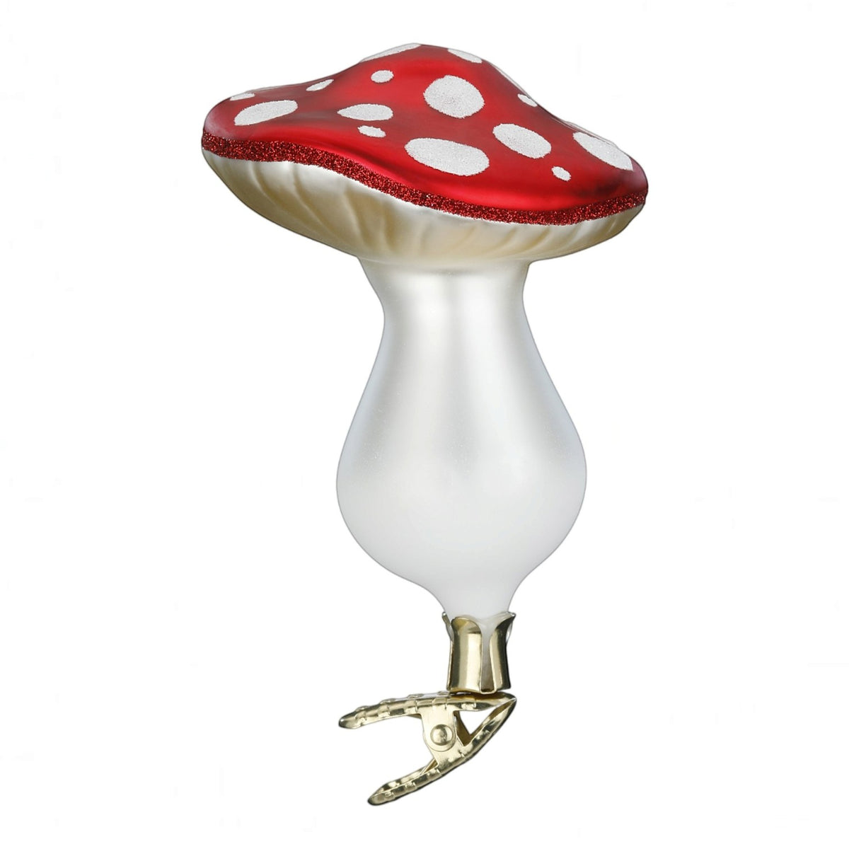 Glaskugel Clip Märchenhafter Fliegenpilz, 11 cm 10146S026 Inge Glas
