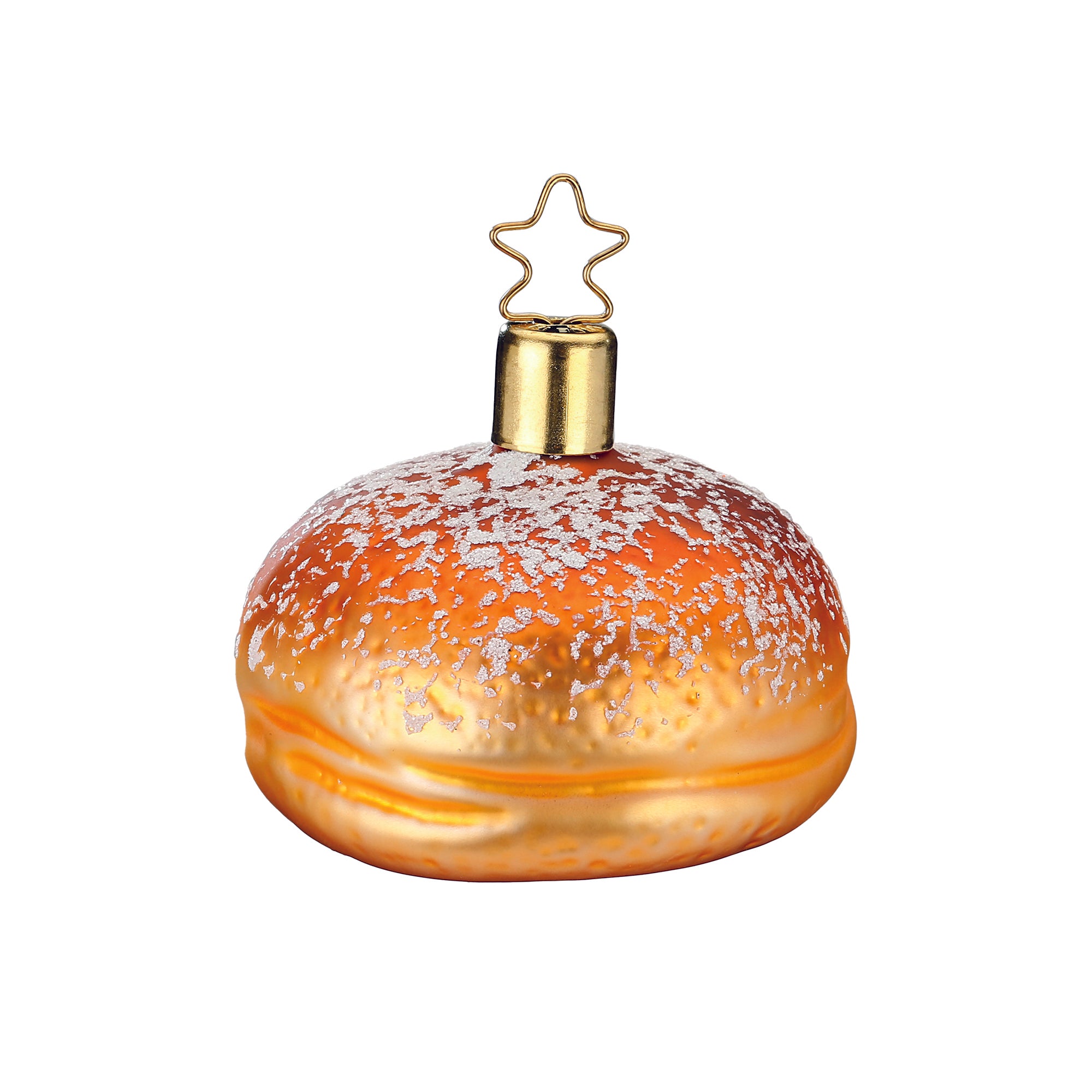 Glaskugel Hänger Minikrapfen mit Puderzucker, 4.5 cm 10180S023 Inge Glas