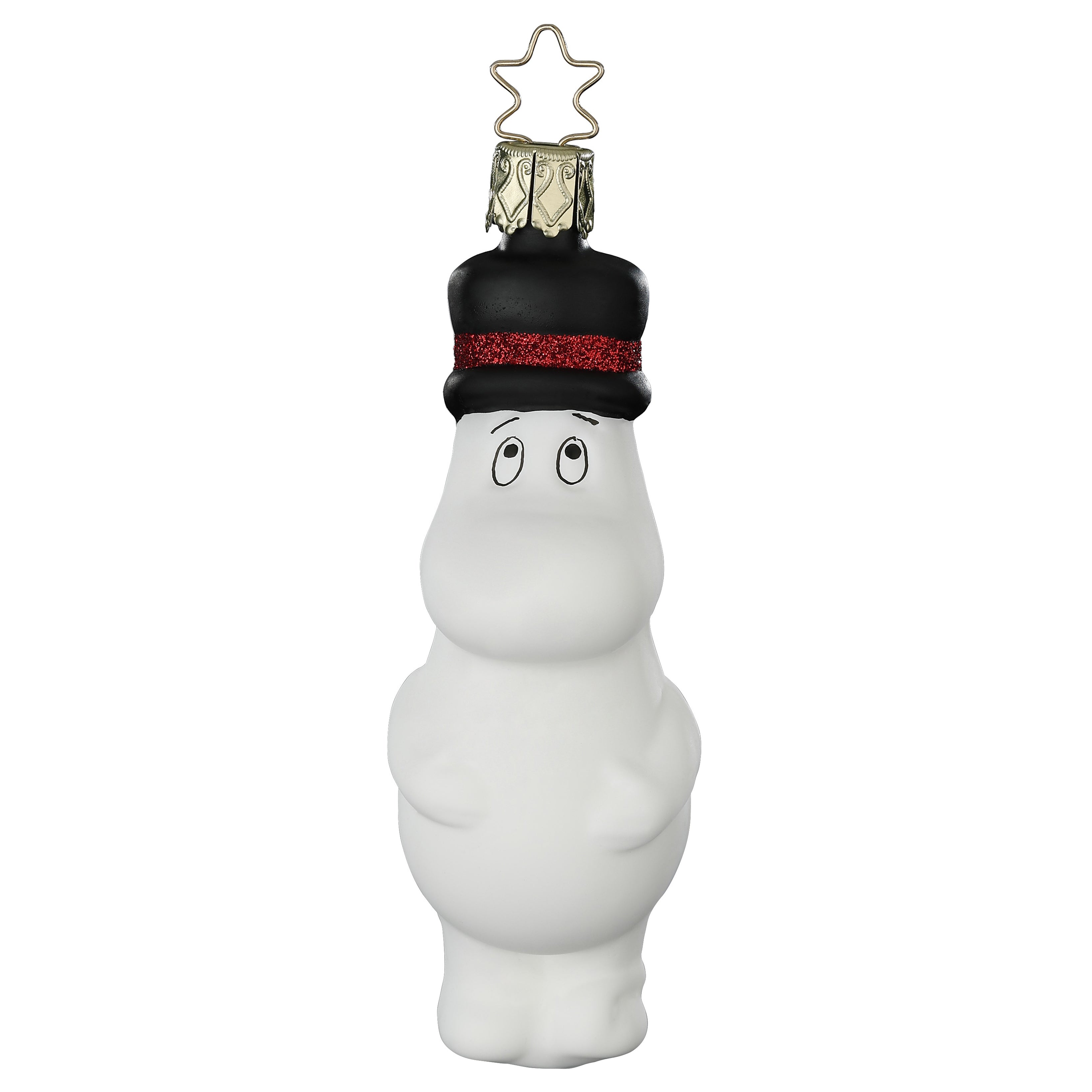 Glaskugel Anhänger Moominpappa mit Hut, 11,0cm Serie Moomin 10187S024LZ Inge Glas