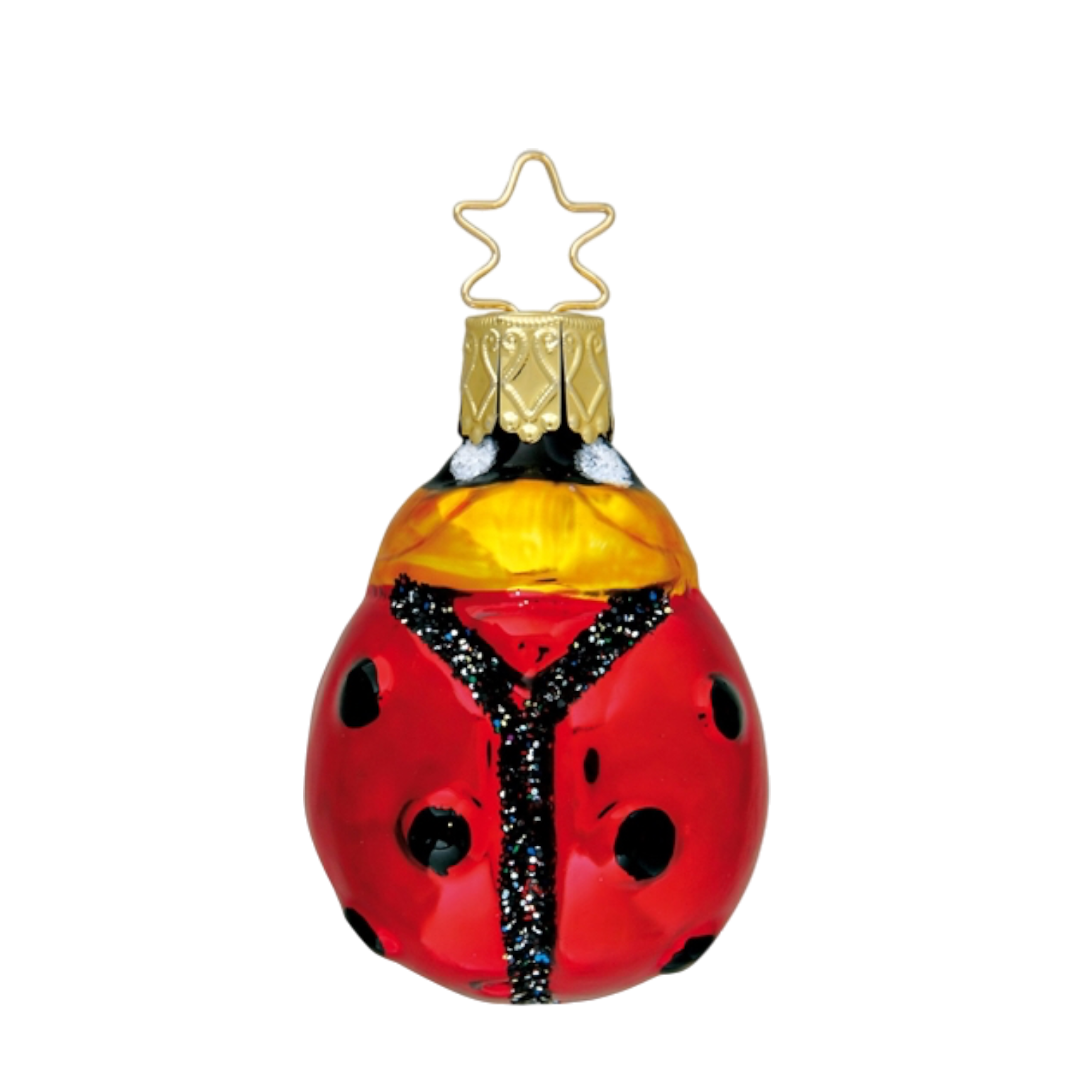Glaskugel Anhänger Glücklicher Marienkäfer, 5,5cm