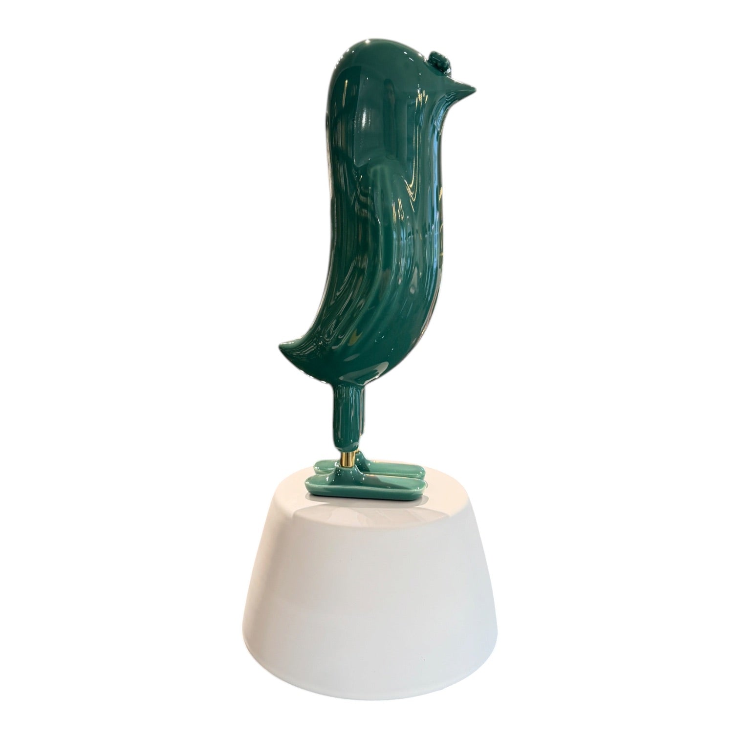 Mini Hopebird, glossy mint&milk ink. Podest