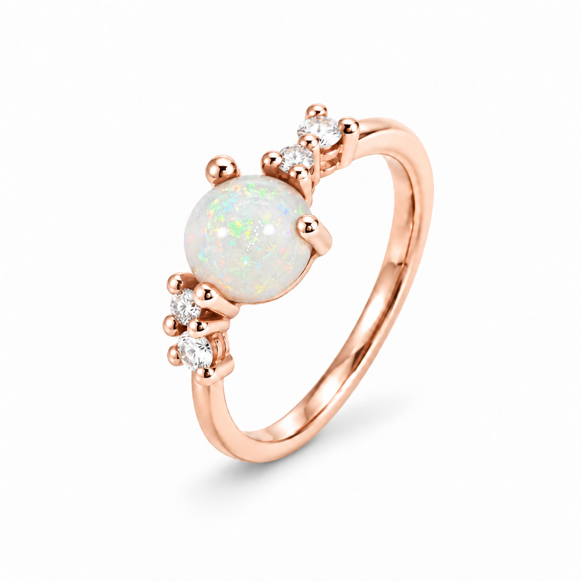 Ring Stellini II, Opal, 18kt Fairtrade Roségold