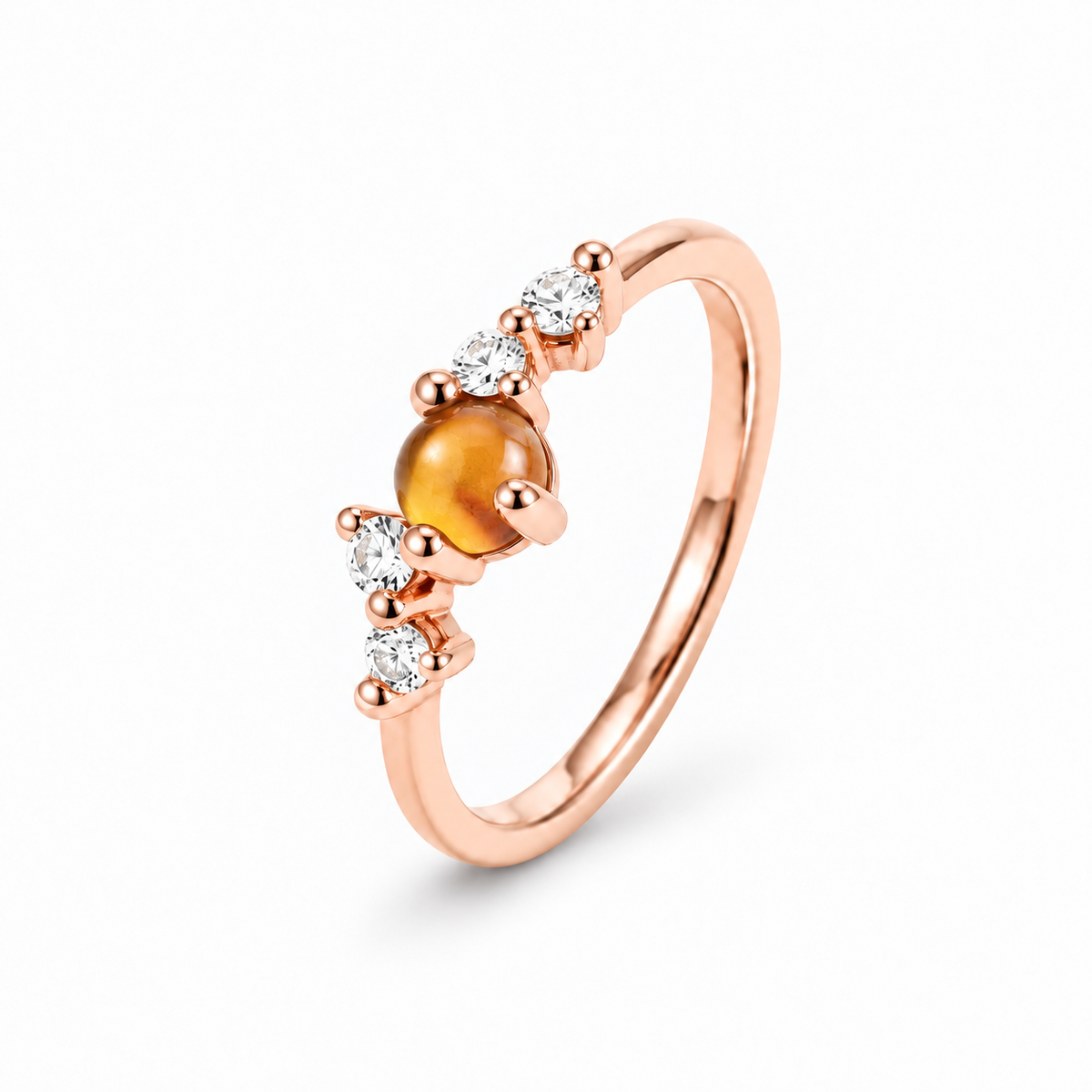 Ring Stellini I, Citrin, 18kt Fairtrade Roségold