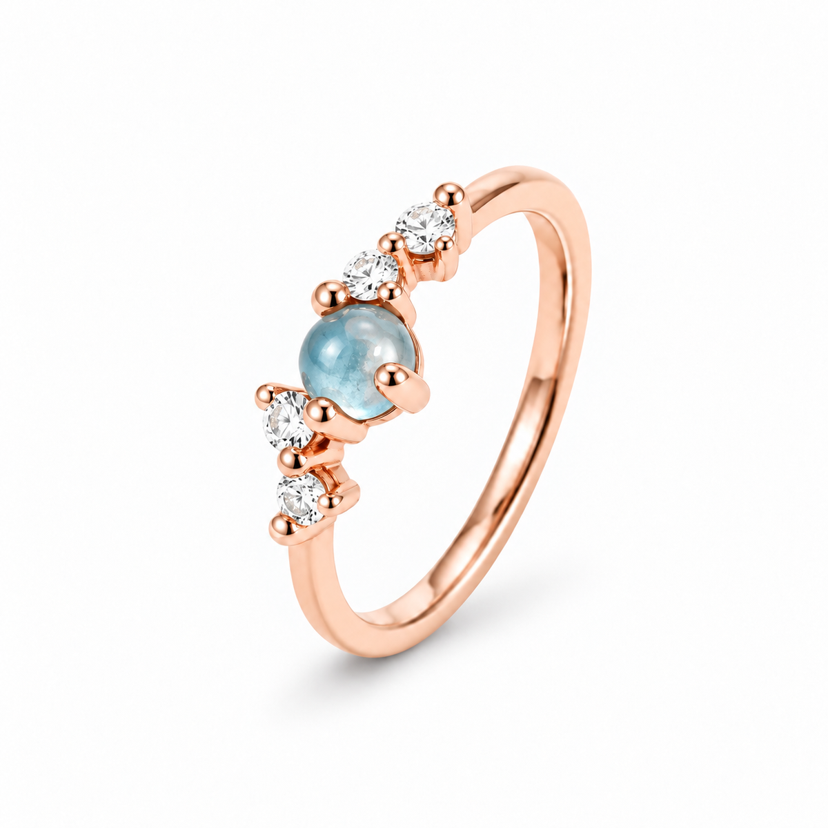 Ring Stellini I, Swiss Topaz, 18kt Fairtrade Roségold