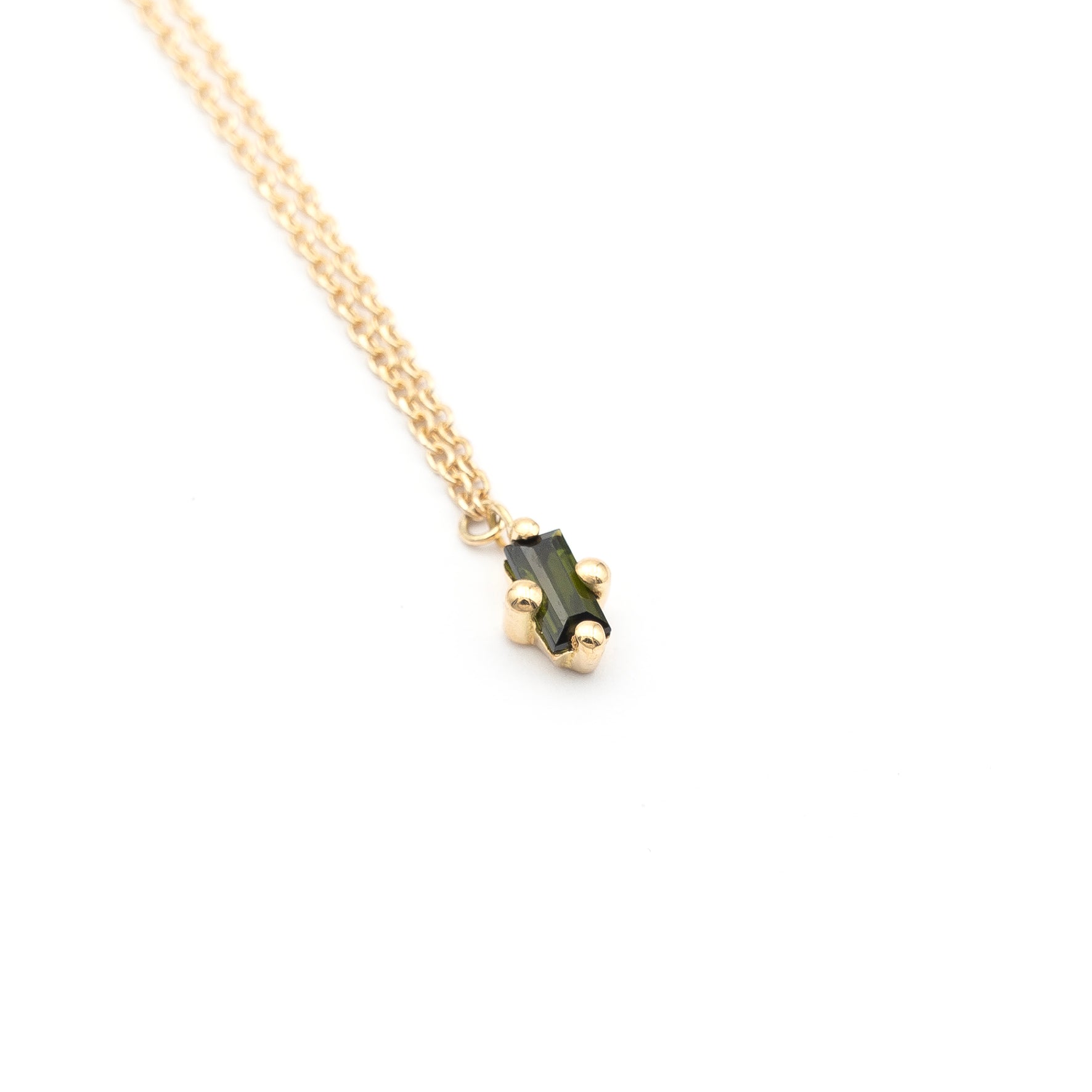 Halskette Luz, Turmalin Green, 18kt Fairtrade Gelbgold