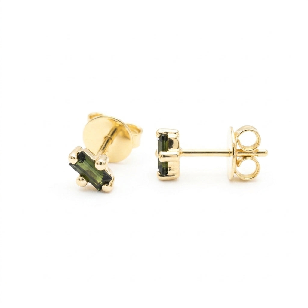 Ohrring Luz, Turmalin Green, 18kt Fairtrade Gelbgold