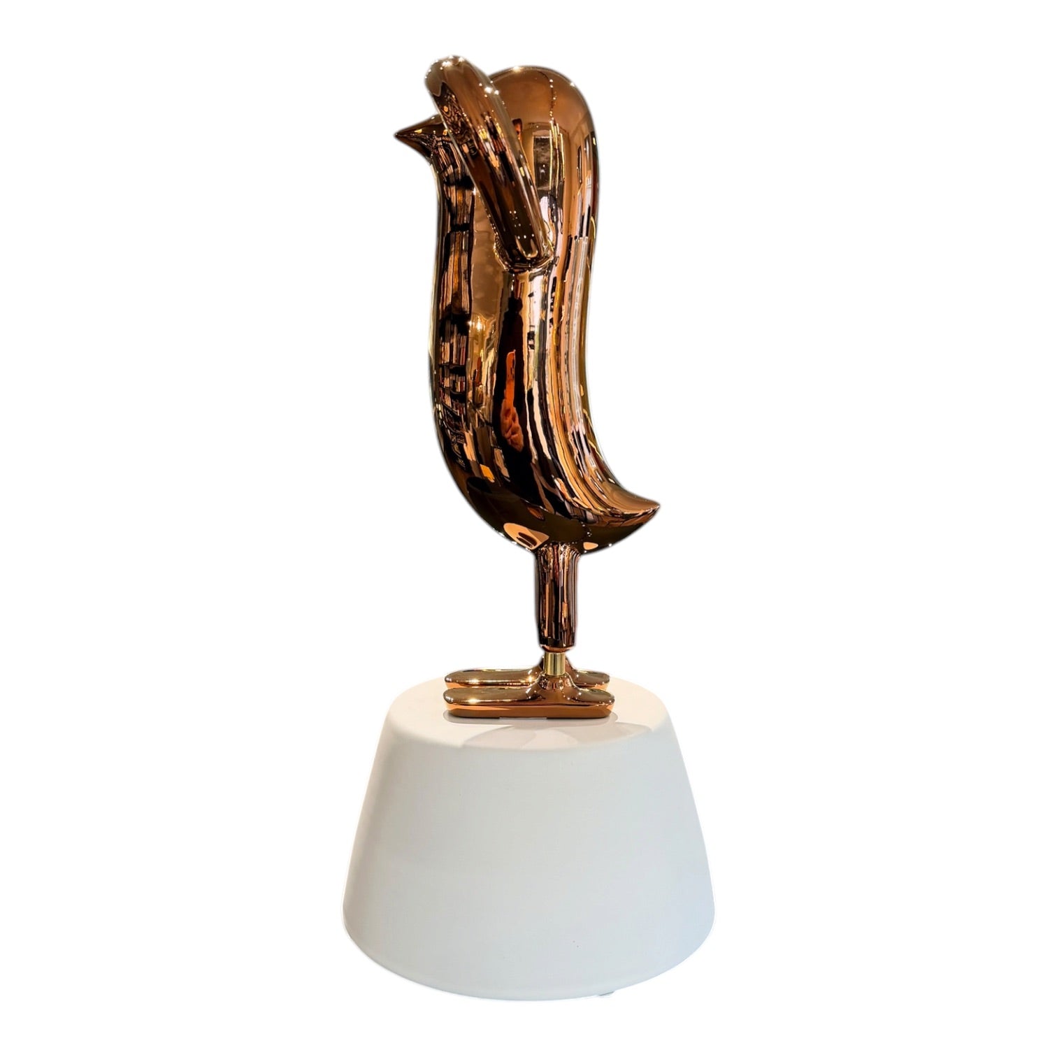 Mini Hopebird, glossy copper inc. Pedestal
