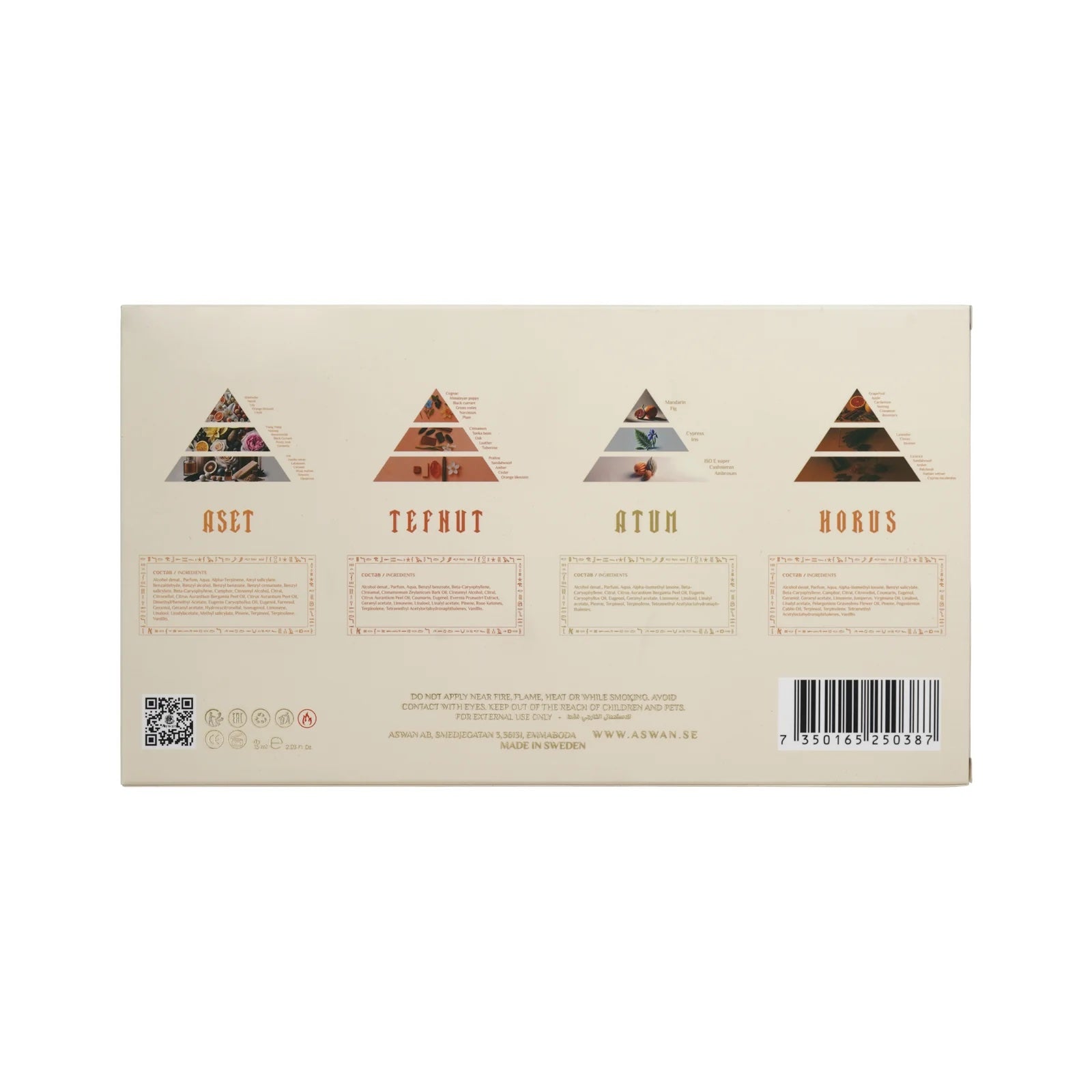 Aswan Travel Set 1, Aset - Tefnut - Atum - Horus