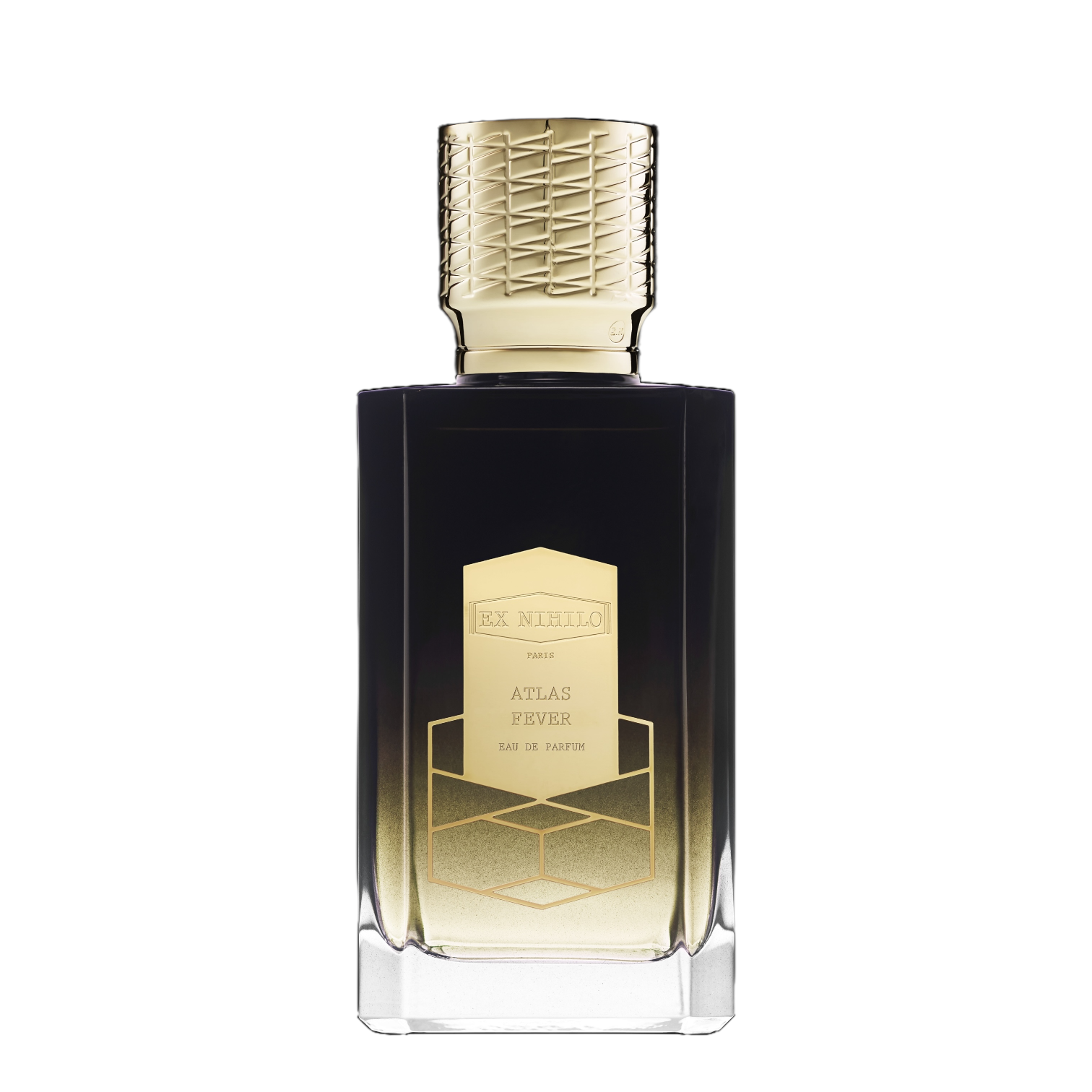 Flakon Ex Nihilo Atlas Fever – Unisex Duft mit Weihrauch und Vanilleholz. Deckel Gold.