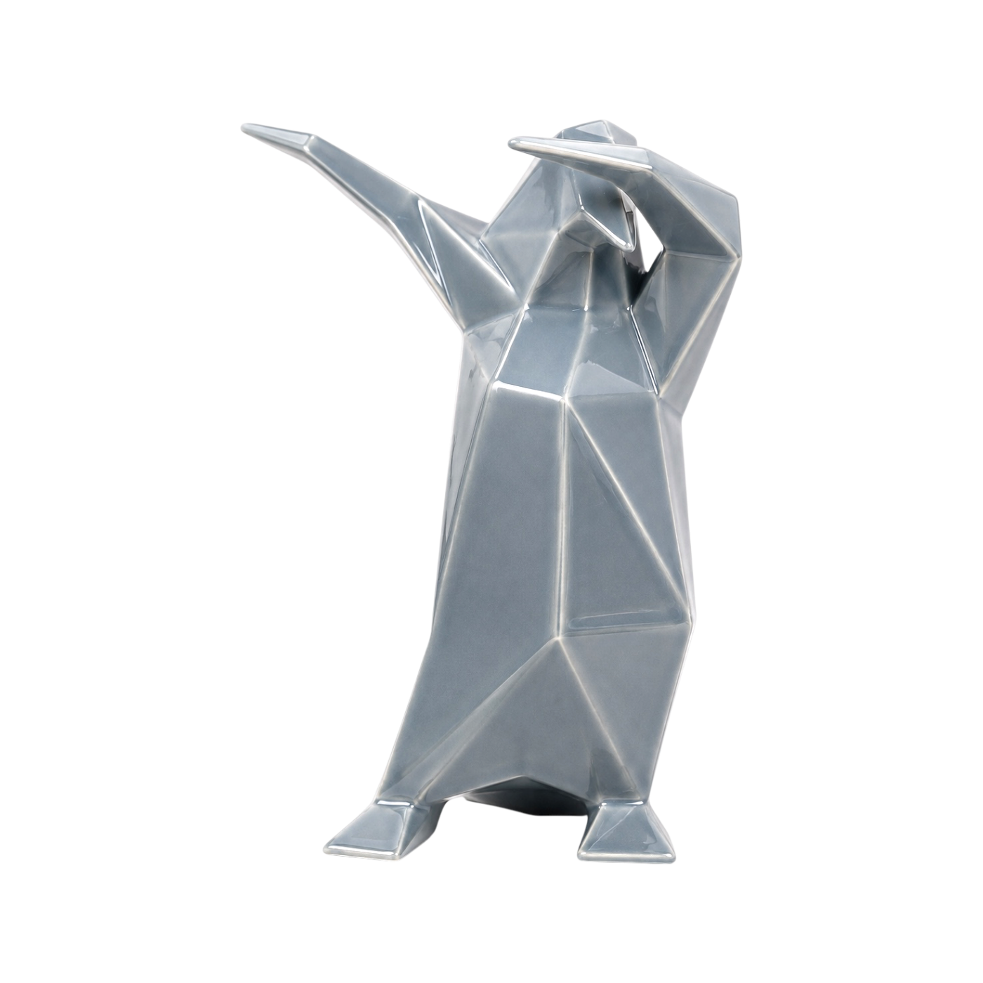 Dab Penguin, glossy sugar paper (blaugrau)