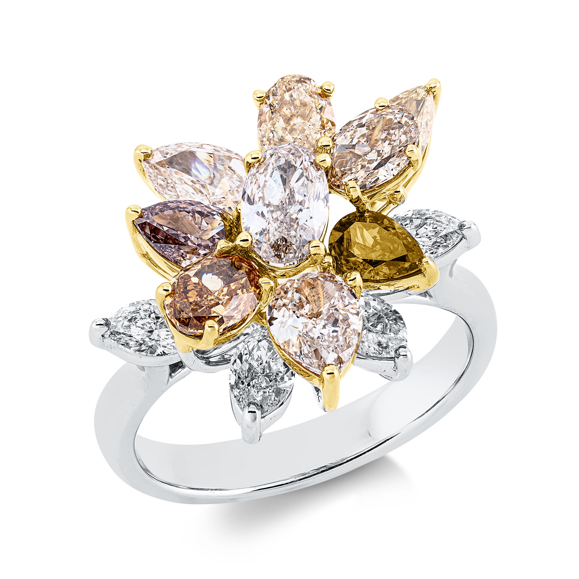 Ring DD1JE6970T 18kt Weißgold, Diamanten Fancy