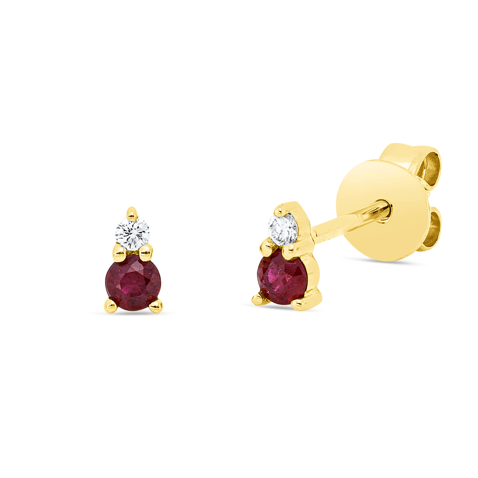 Ohrstecker DD2W69591G 18kt Gelbgold, Diamanten und Rubinen