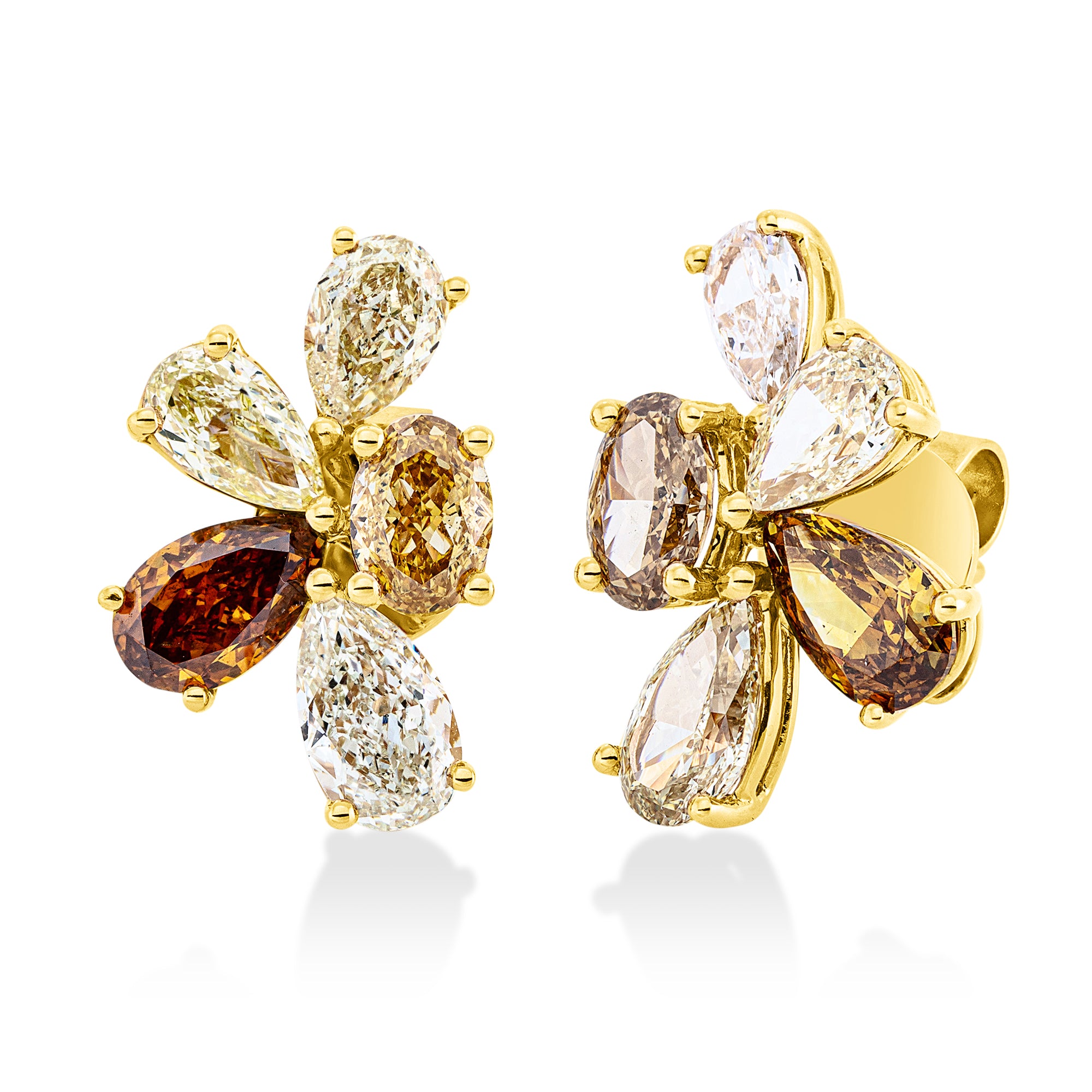 Ohrstecker DD2W69902G 18kt Gelbgold mit Diamanten Fancy