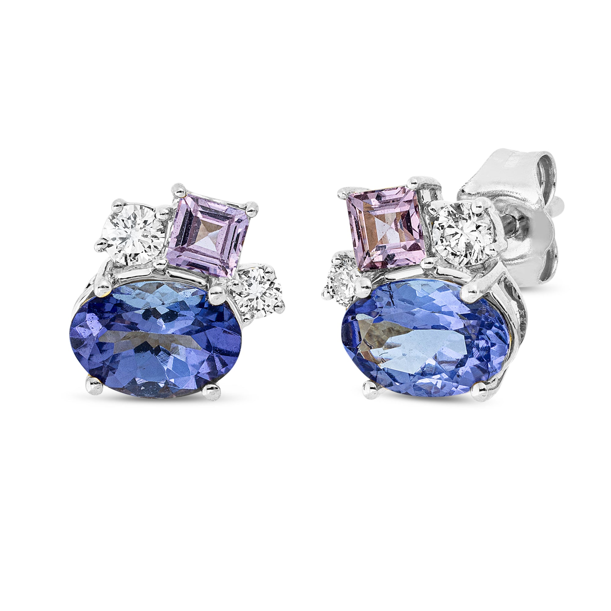 Ohrstecker DD2X69442W 18kt Weißgold mit Tansanit, Saphir und Diamanten