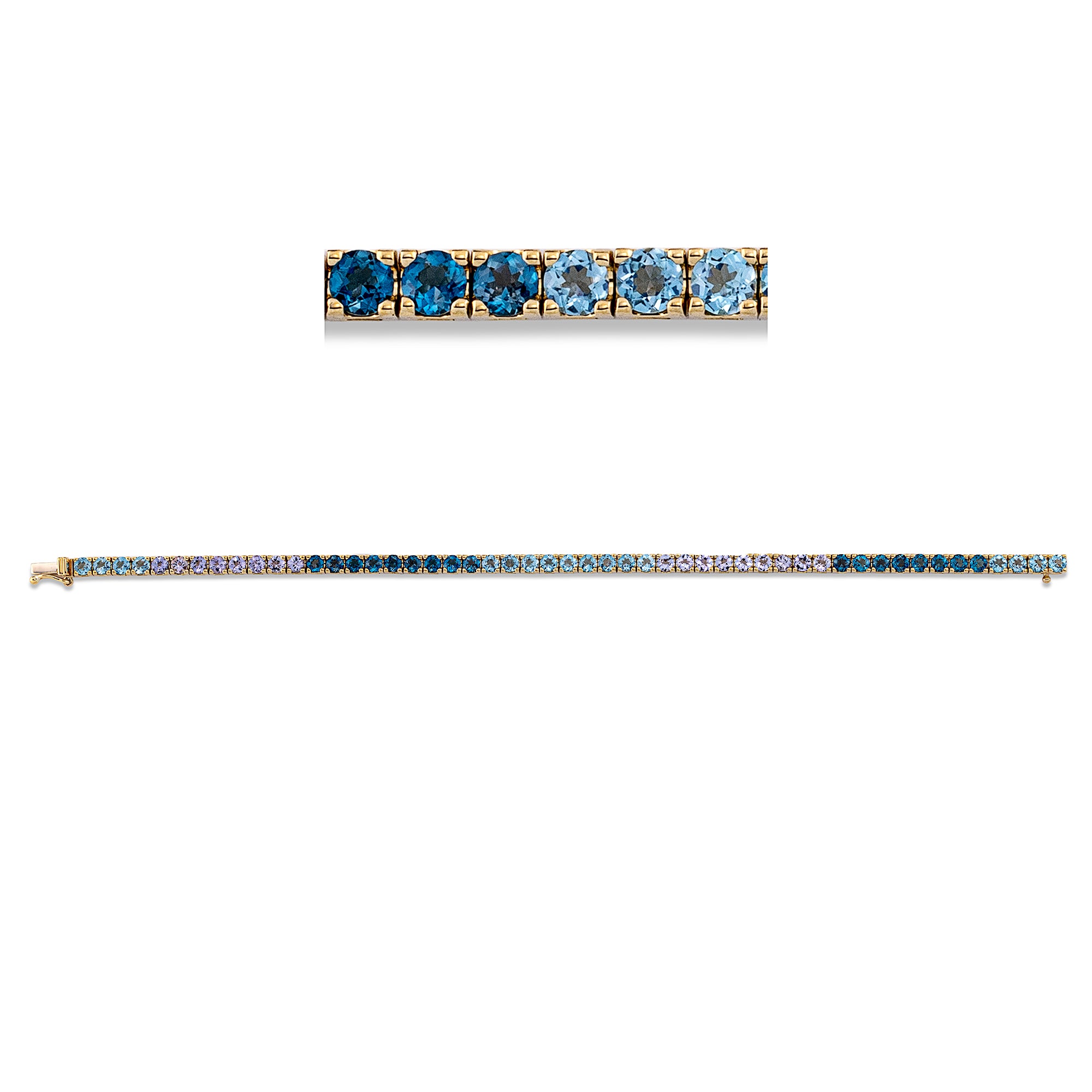 Tennis Armband Pastel DD5G69455G 18kt Gelbgold, Topase und Tansanit