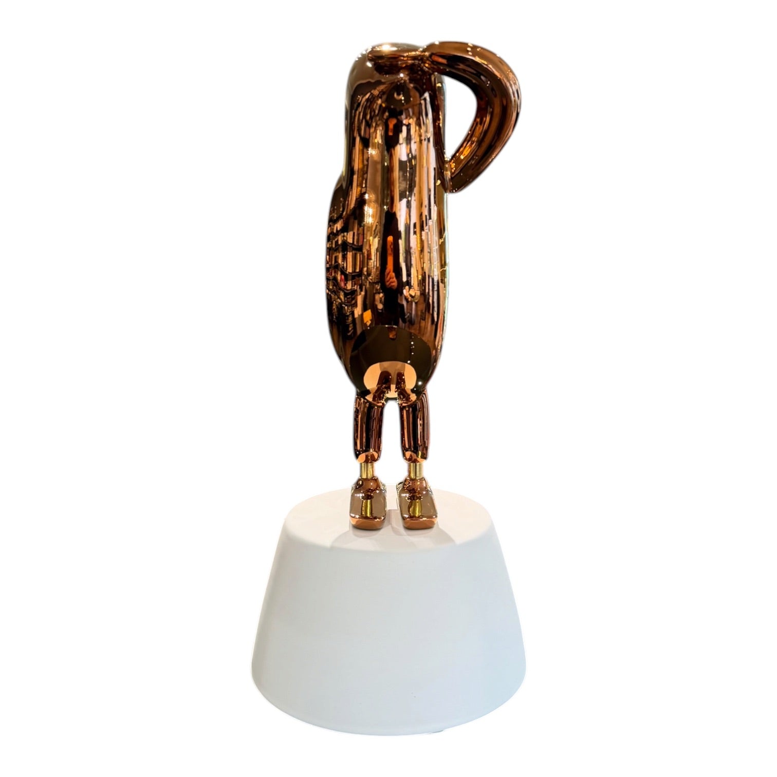 Mini Hopebird, glossy copper inc. Podest