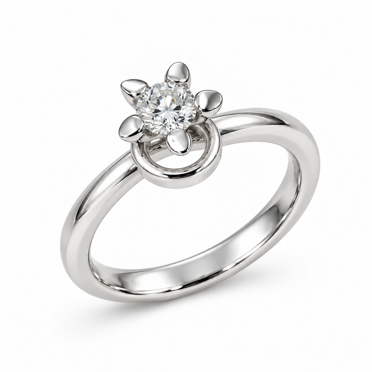 Ring Love 5, 18kt Fairtrade Weißgold, "stronger together" 0,25ct