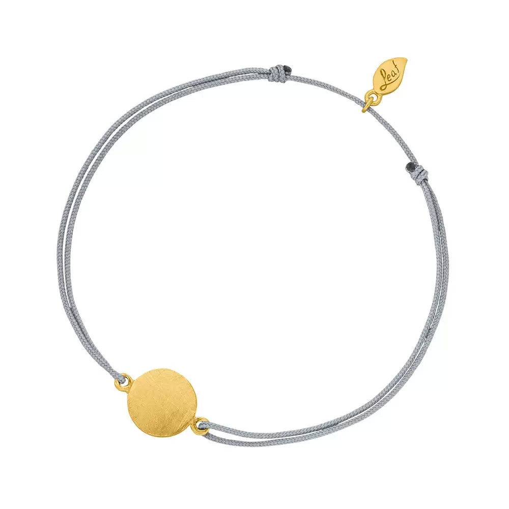 Lucky Bracelet Circle Yellow Gold Plated Matt