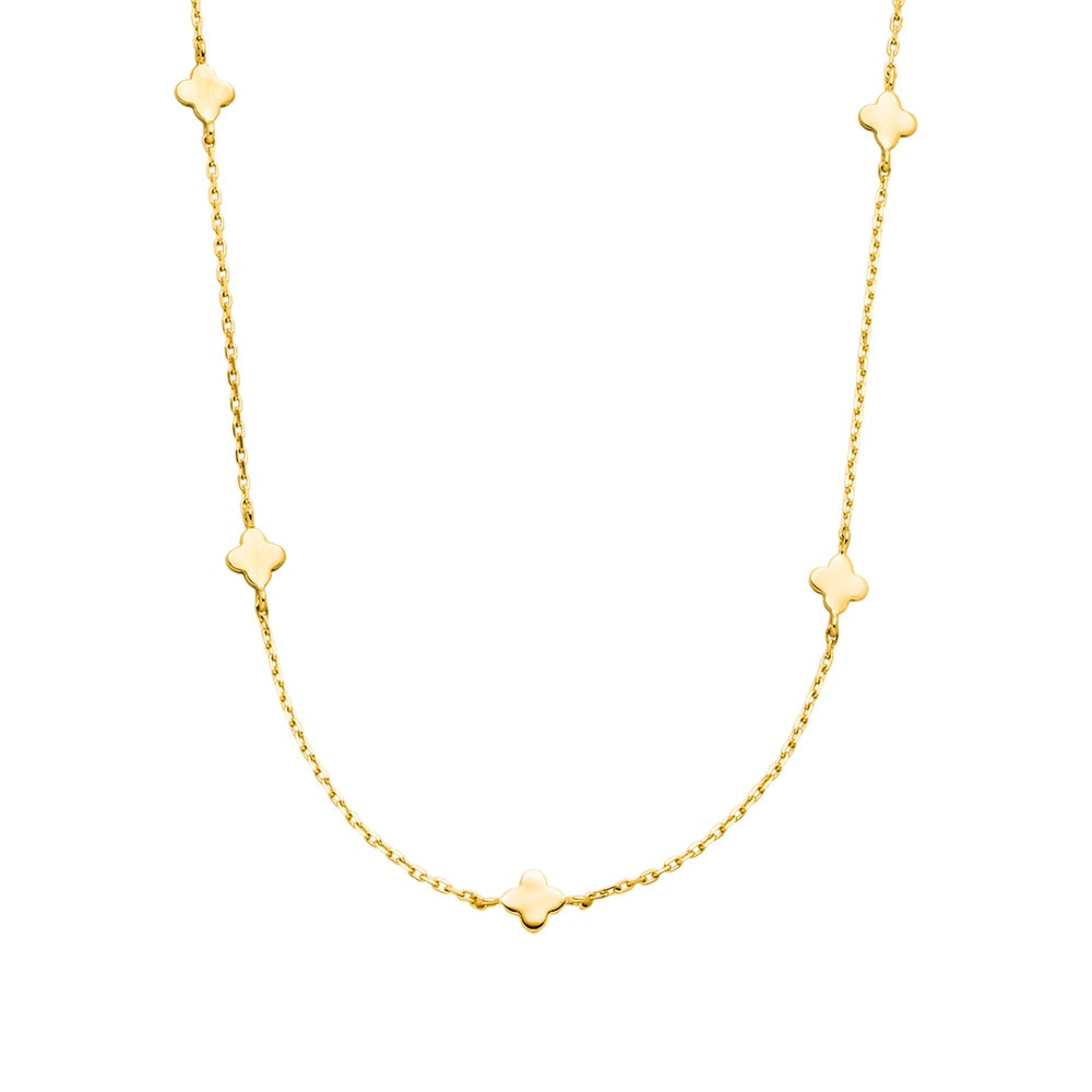 Halskette Mini Clover, 14K Gelbgold