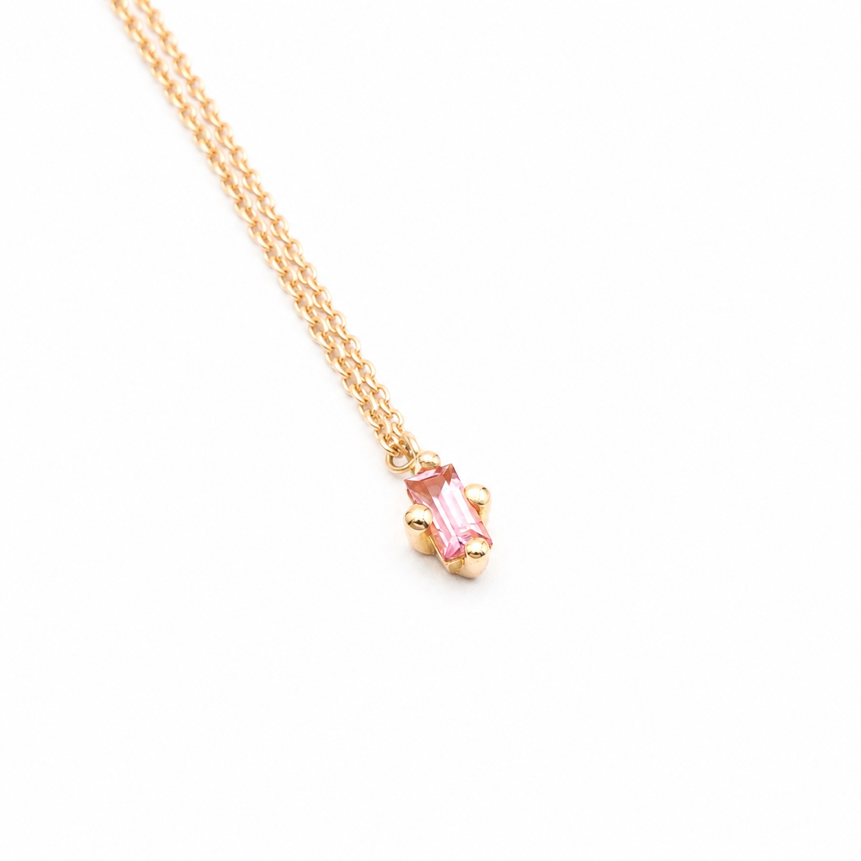 Halskette Luz, Turmalin Pink, 18kt Fairtrade Roségold