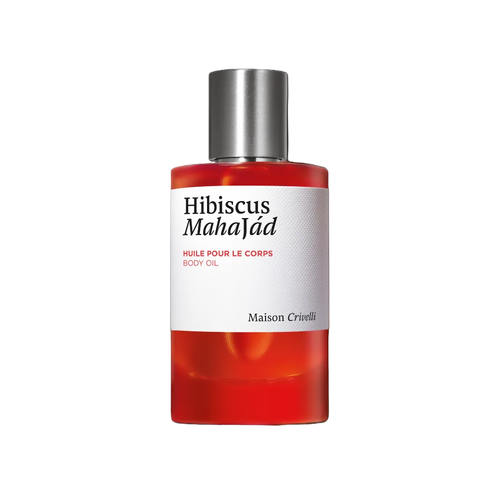 Hibiscus Mahajád Körperöl von Maison Crivelli – Flakon freigestellt