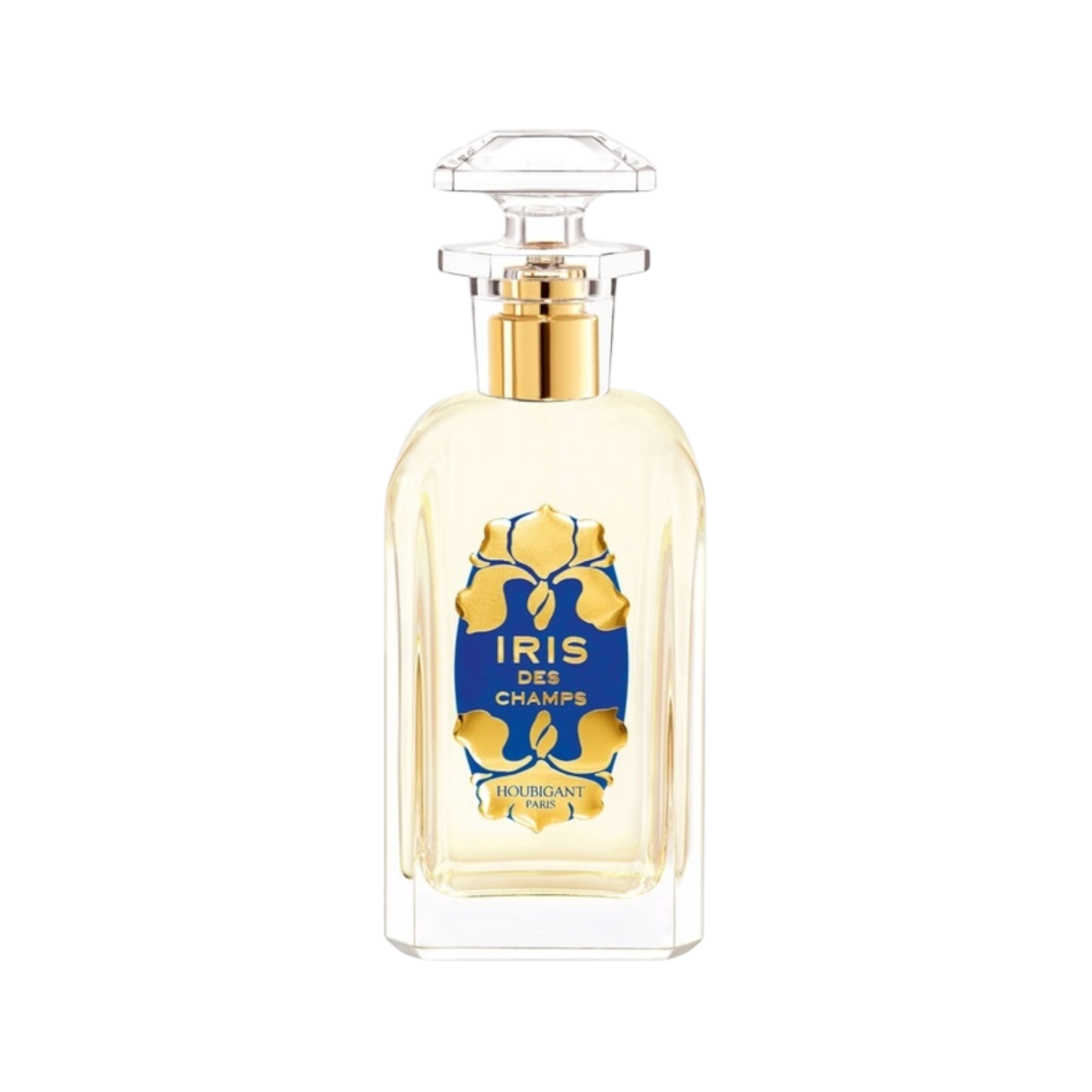 Iris des Champs Eau de Parfum von Houbigant – luxuriöser Flakon mit goldenen Akzenten, inspiriert von toskanischen Irisfeldern. Jetzt bei 4D OUTFITTERS erhältlich.​