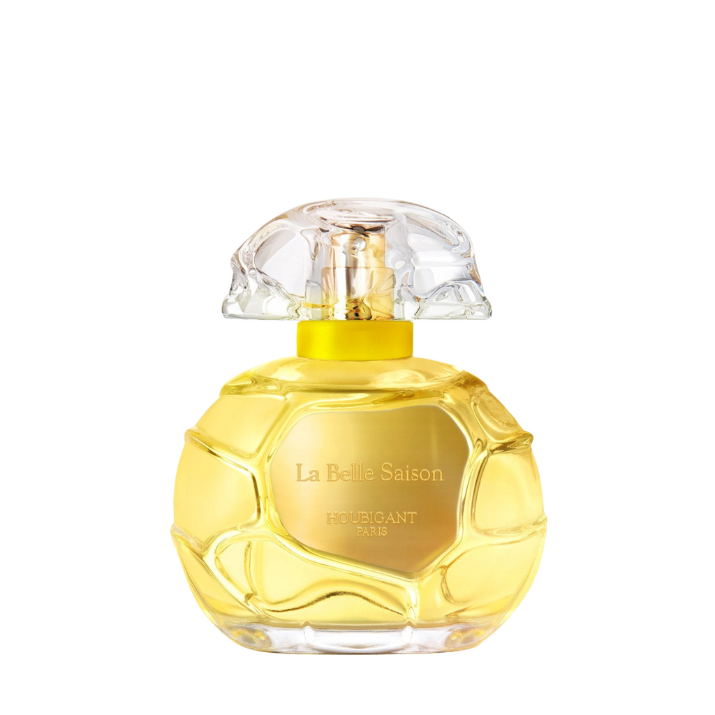 La Belle Saison Eau de Parfum von Houbigant – eleganter Flakon mit goldenen Akzenten, inspiriert vom Frühling. Jetzt bei 4D OUTFITTERS erhältlich.​