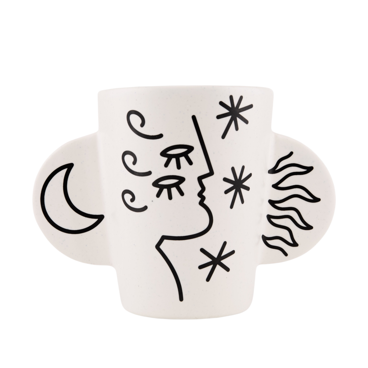 HELLENIST Paris Lavande Olympe Duftkerze aus hochwertiger Keramik mit künstlerischem Gesichtsmotiv und minimalistischem Design.