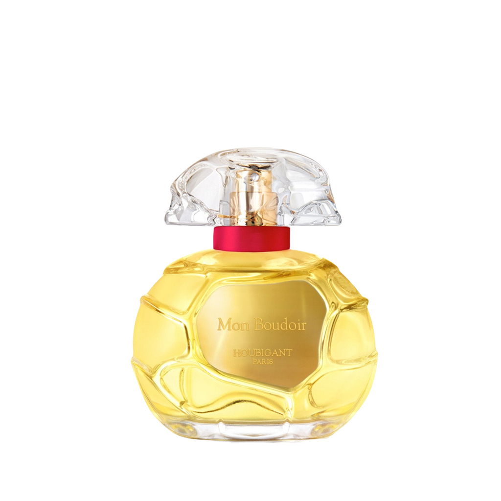 Mon Boudoir Eau de Parfum von Houbigant Paris – eleganter Flakon mit goldenen Akzenten, vereint klassische Eleganz mit moderner Raffinesse. Jetzt bei 4D OUTFITTERS erhältlich.​