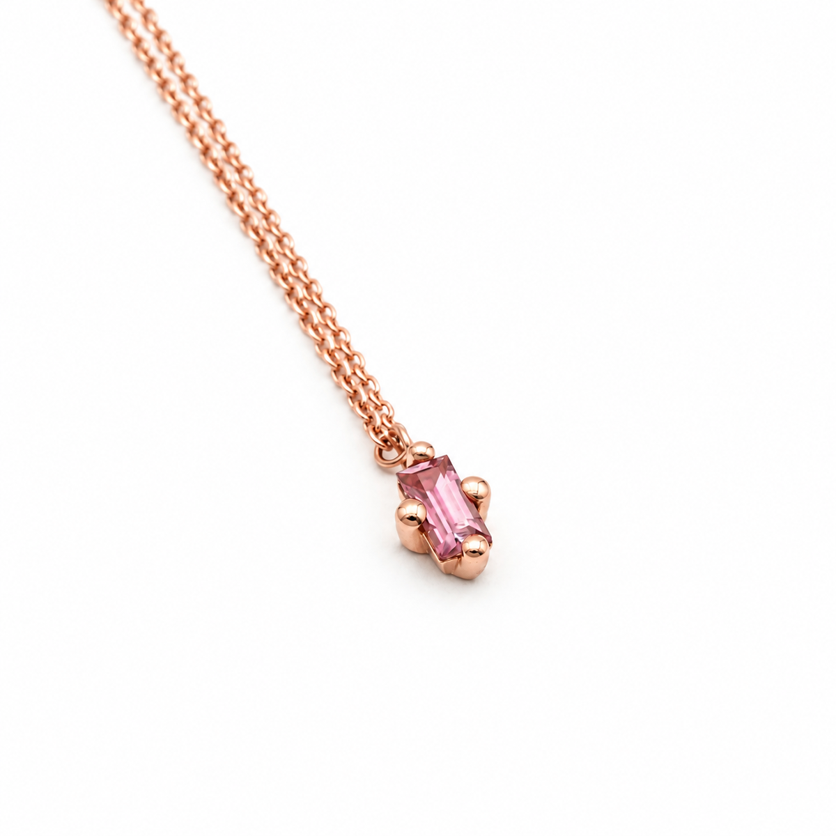 Halskette Luz, Turmalin Pink, 18kt Fairtrade Roségold