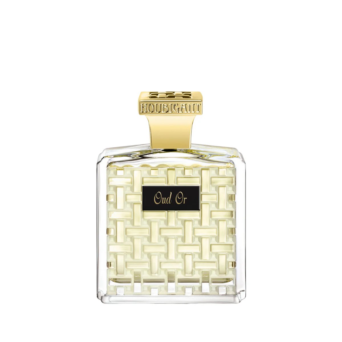 Houbigant Oud Or Eau de Parfum 100ml – edler Flakon mit klarem Glas und goldener Kappe. Ein Duft, der orientalische Wärme und moderne Eleganz vereint. Jetzt bei 4D OUTFITTERS.​