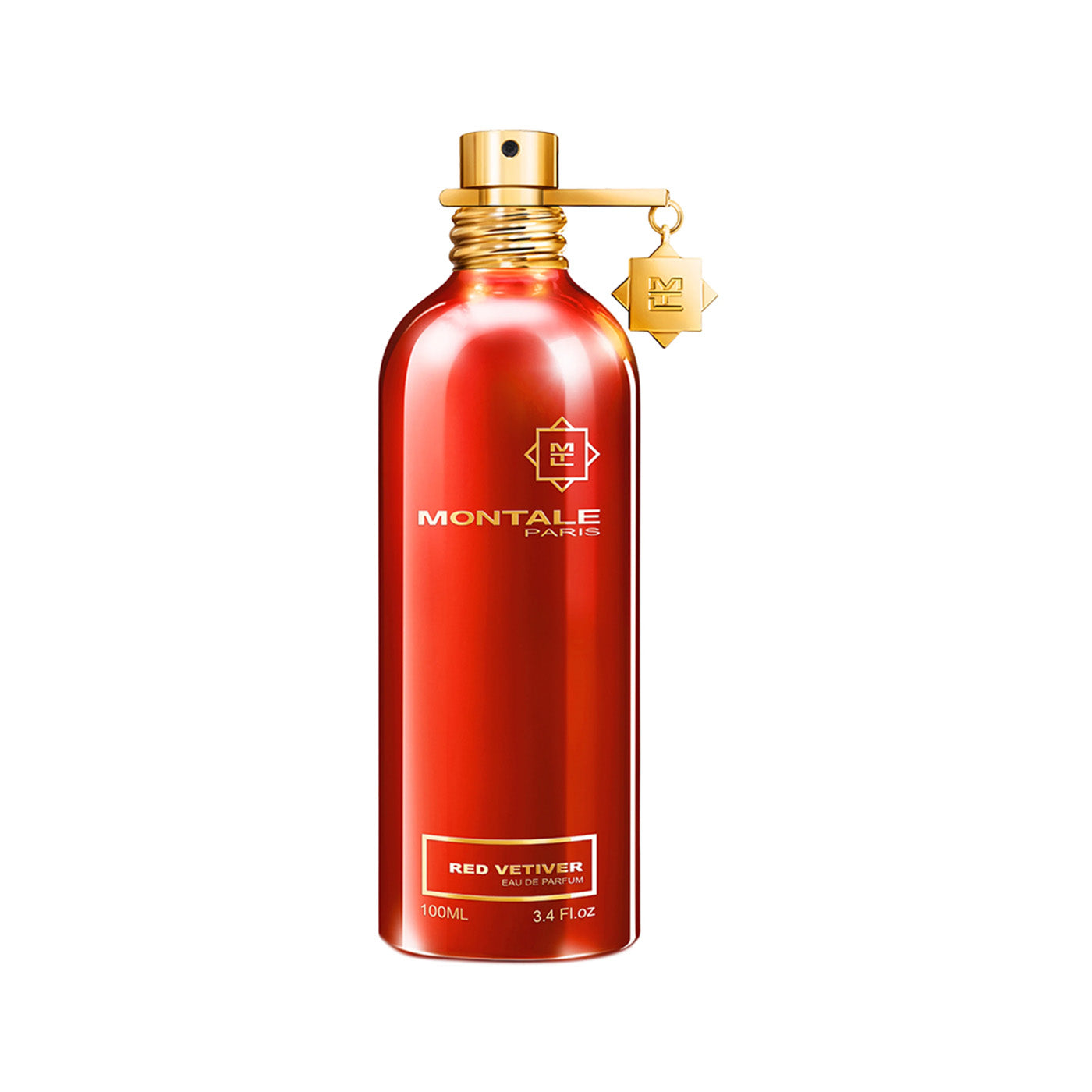 Red Vetiver von Montale – Eau de Parfum im glänzend roten 100 ml Flakon mit holzig-orientalischer Duftkomposition aus Grapefruit, Vetiver und Gewürzen.