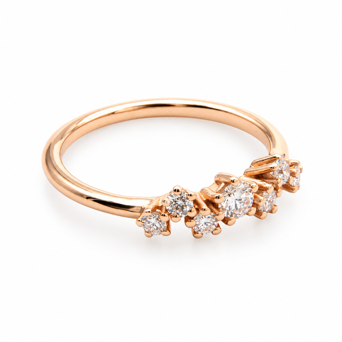 Noën Ring Sparkle III aus 18kt Roségold mit Diamanten