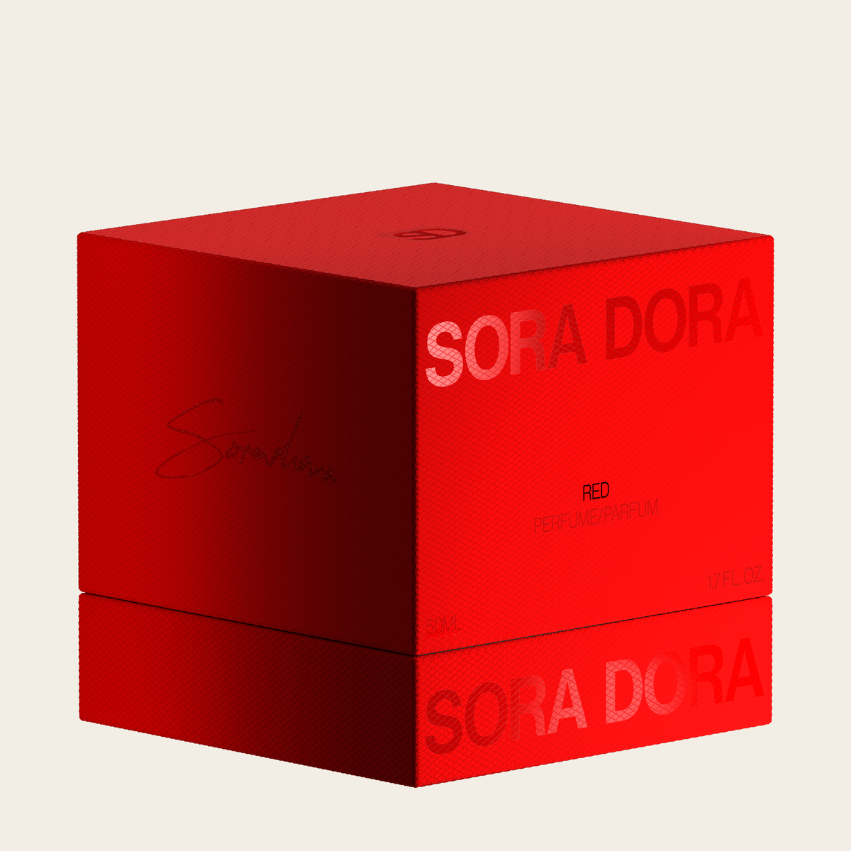 Red Parfum von Sora Dora – rote Verpackung
