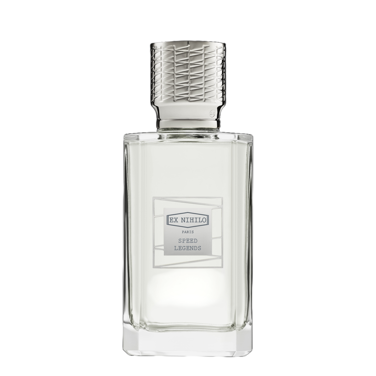 Ex Nihilo Speed Legends Flakon – frischer holziger Zitrusduft. Deckel Silber.