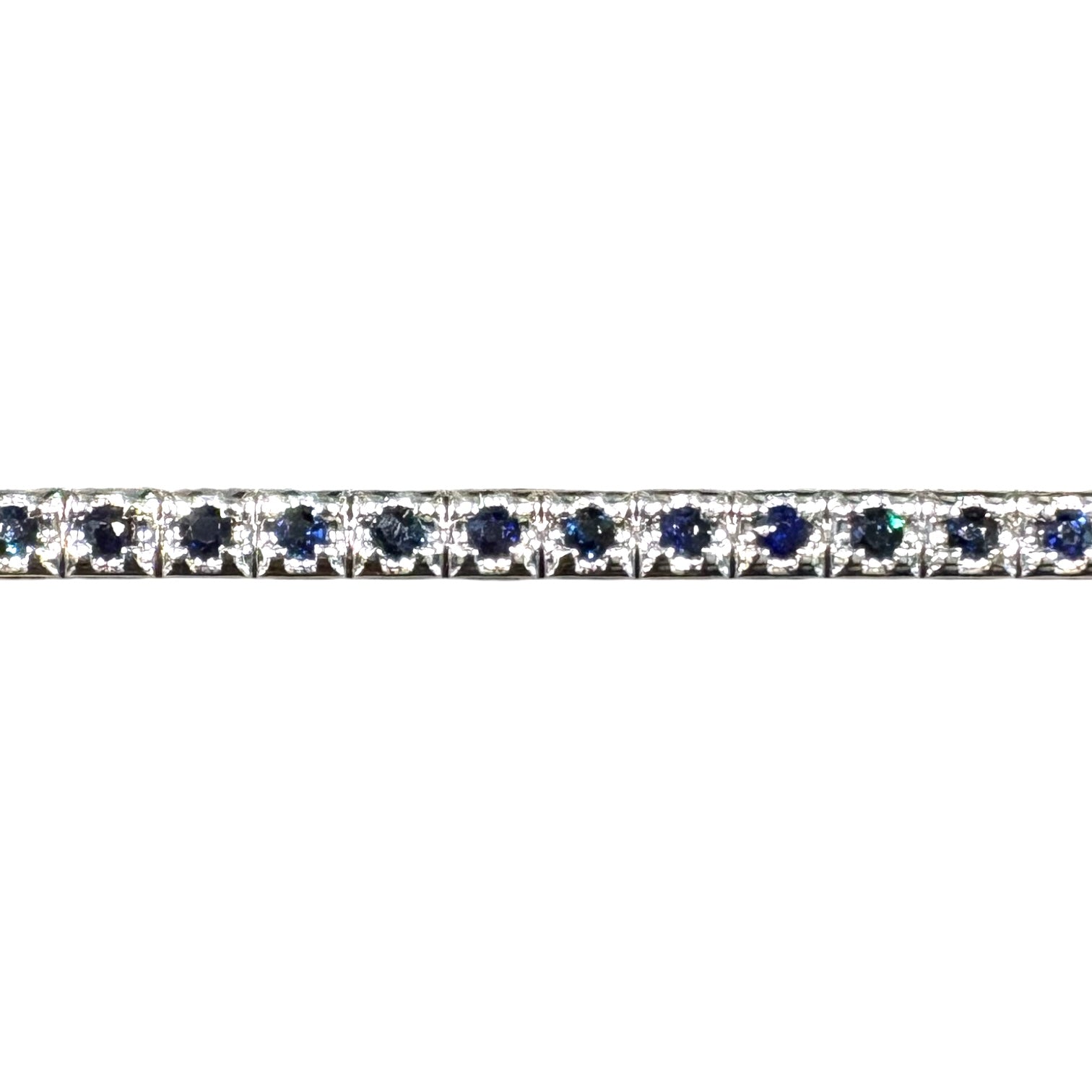 Tennis bracelet 5F986W/5C318W 18kt white gold, sapphires
