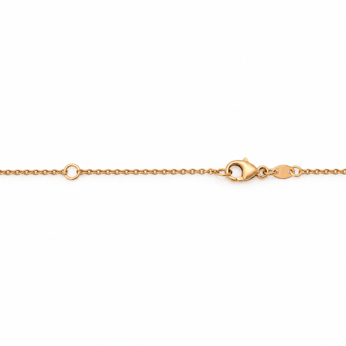 Verschlliss Halskette Stellini, Rosenquarz, 18kt Fairtrade Roségold