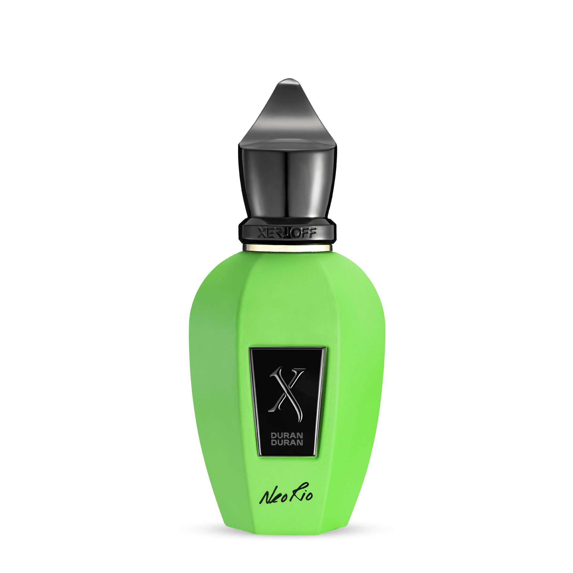 NeoRio von Xerjoff – kreativer Unisexduft mit Feige, Rum, Safran und Tonkabohne. Grüner Flakon mit Simon Le Bons Handschrift. Jetzt bei 4D OUTFITTERS.