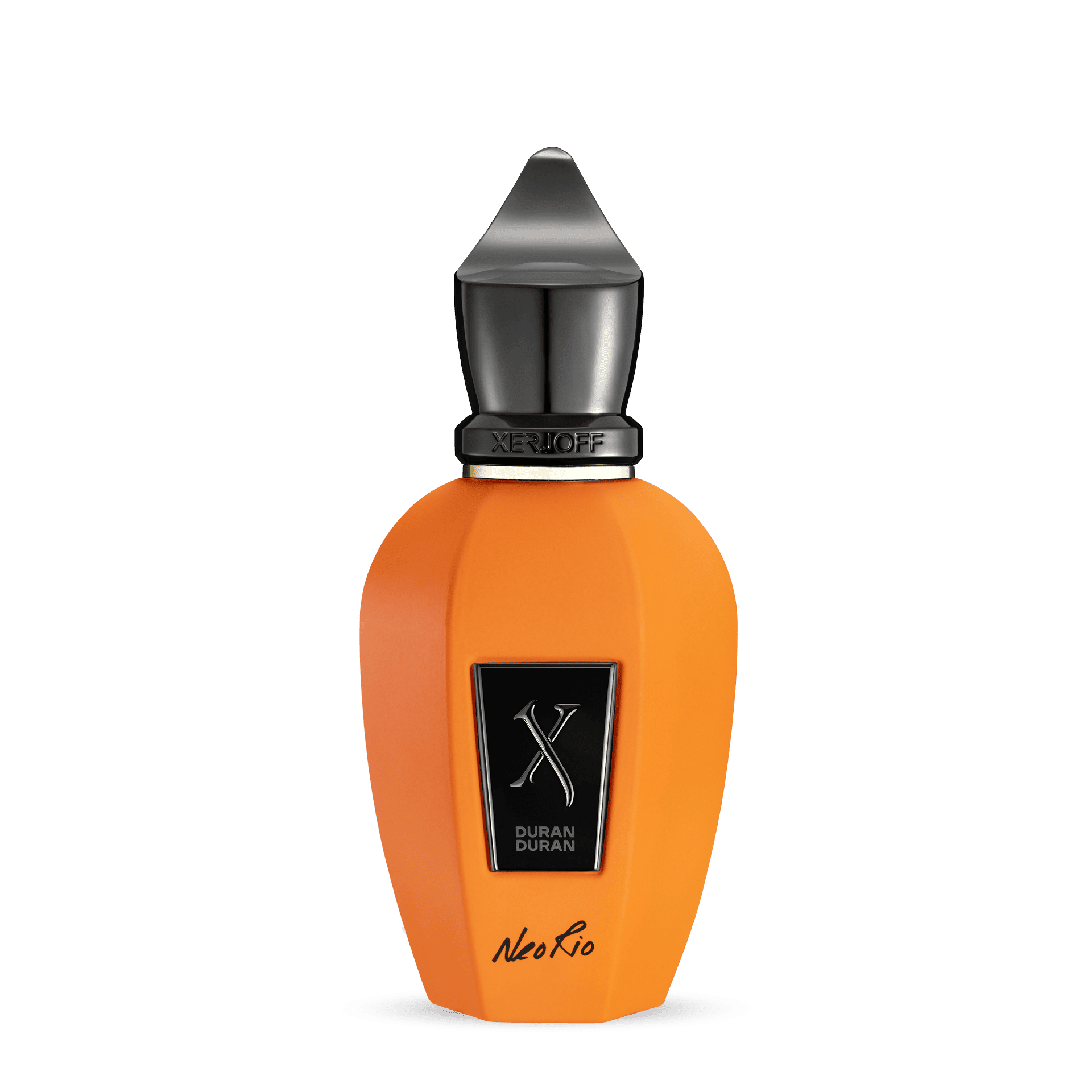 NeoRio von Xerjoff – kreativer Unisexduft mit Feige, Rum, Safran und Tonkabohne. Oranger Flakon mit Simon Le Bons Handschrift. Jetzt bei 4D OUTFITTERS.
